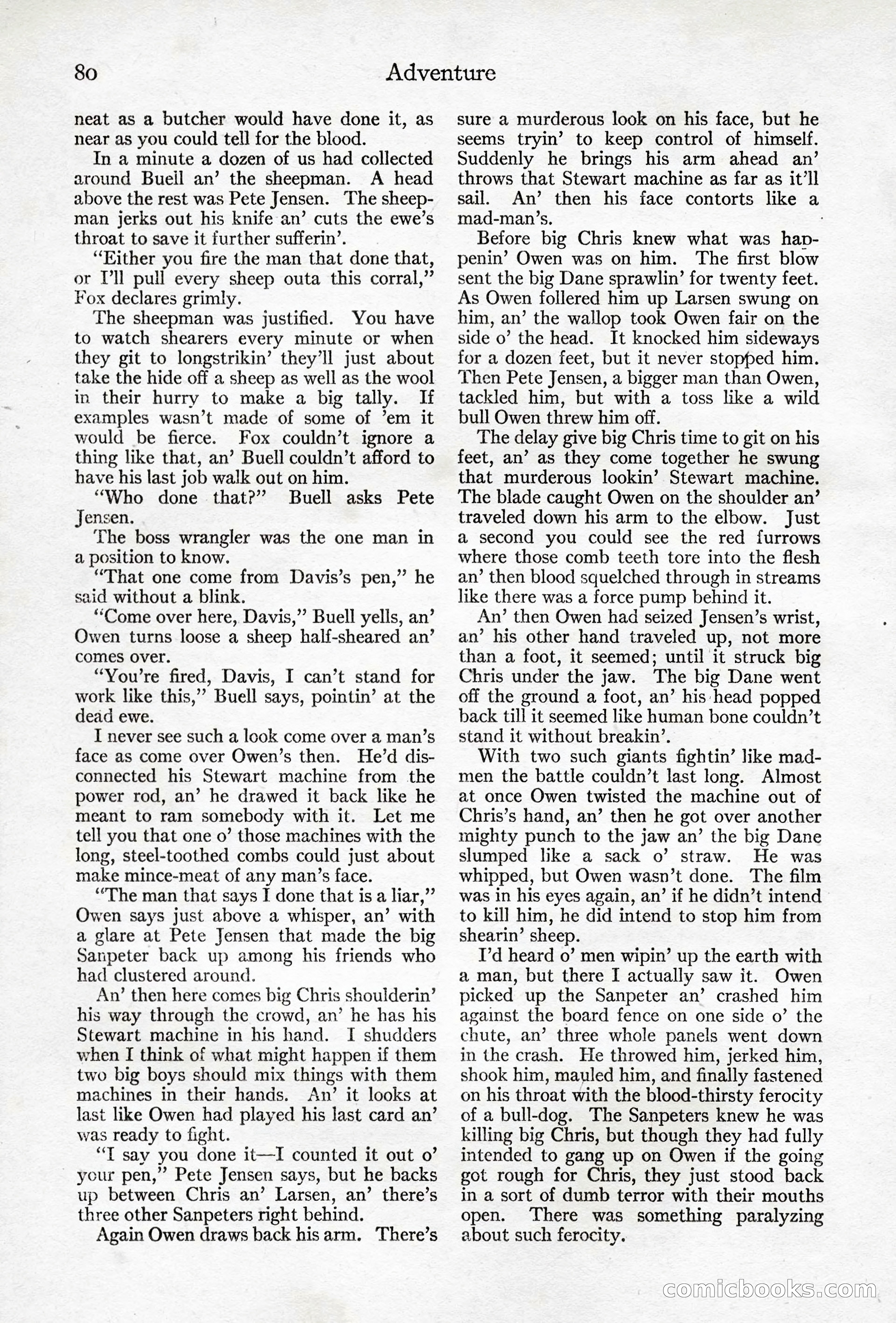 Adventure Magazine, April 10, 1924 — page 82 of 196