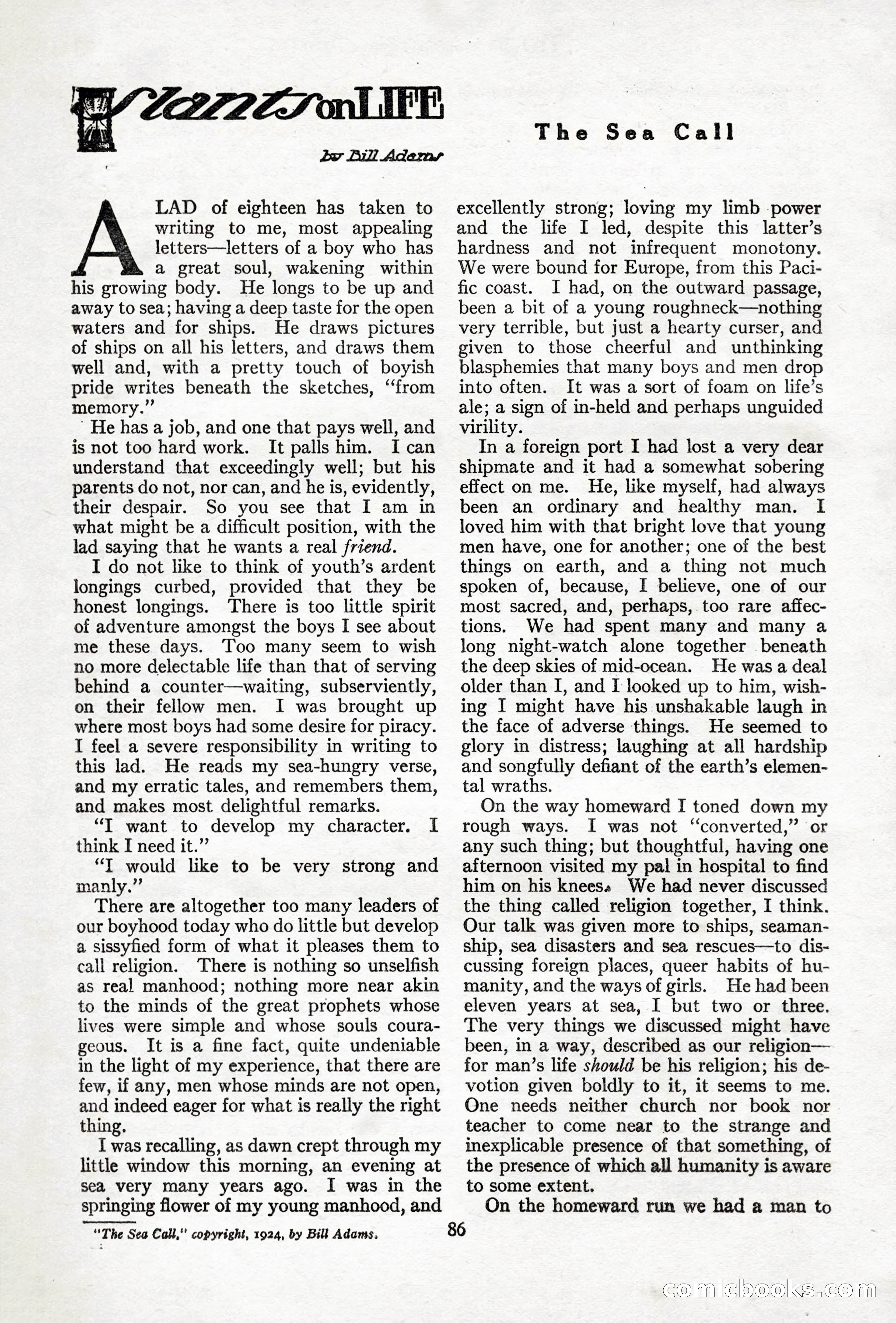 Adventure Magazine, April 10, 1924 — page 88 of 196