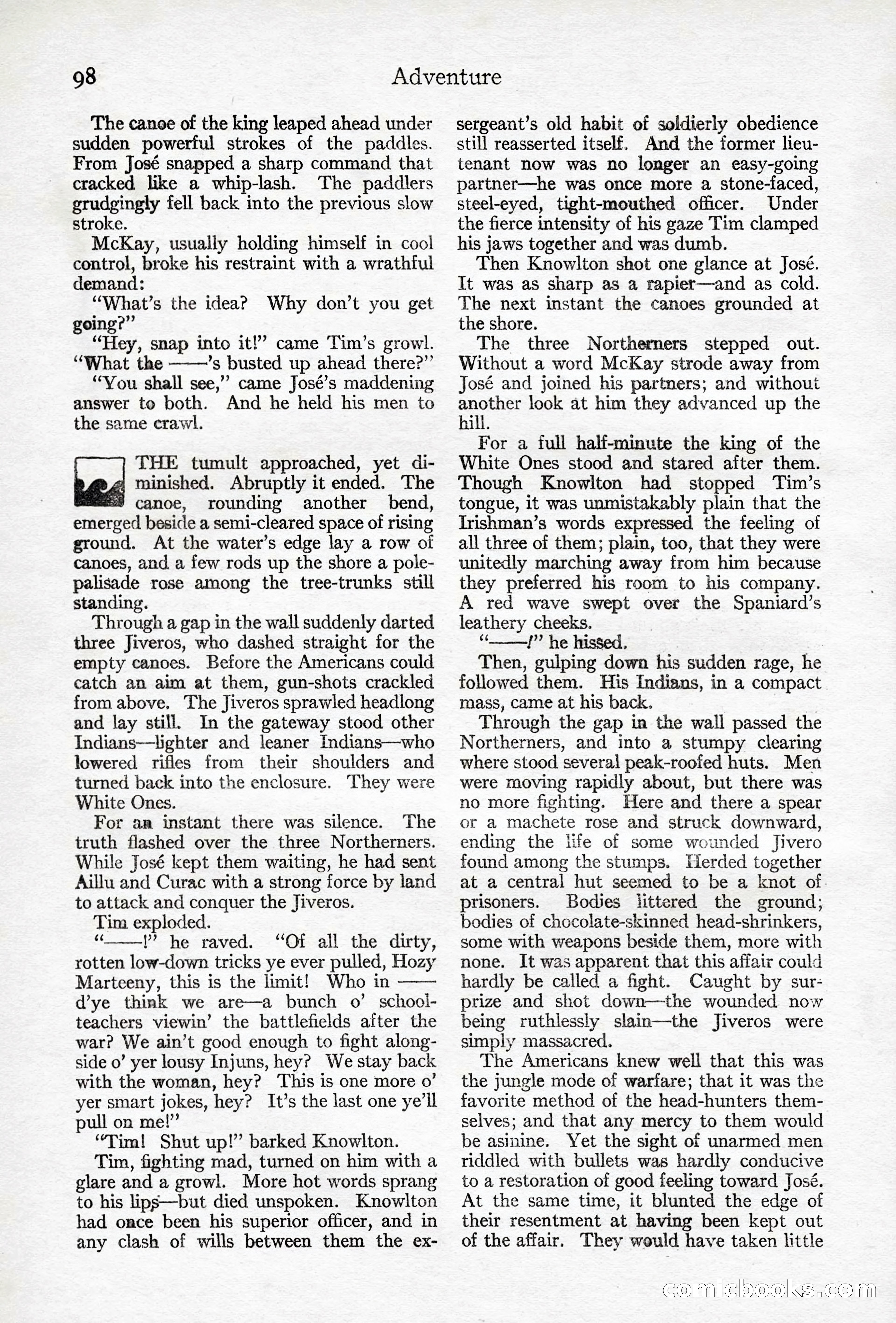 Adventure Magazine, April 10, 1924 — page 100 of 196
