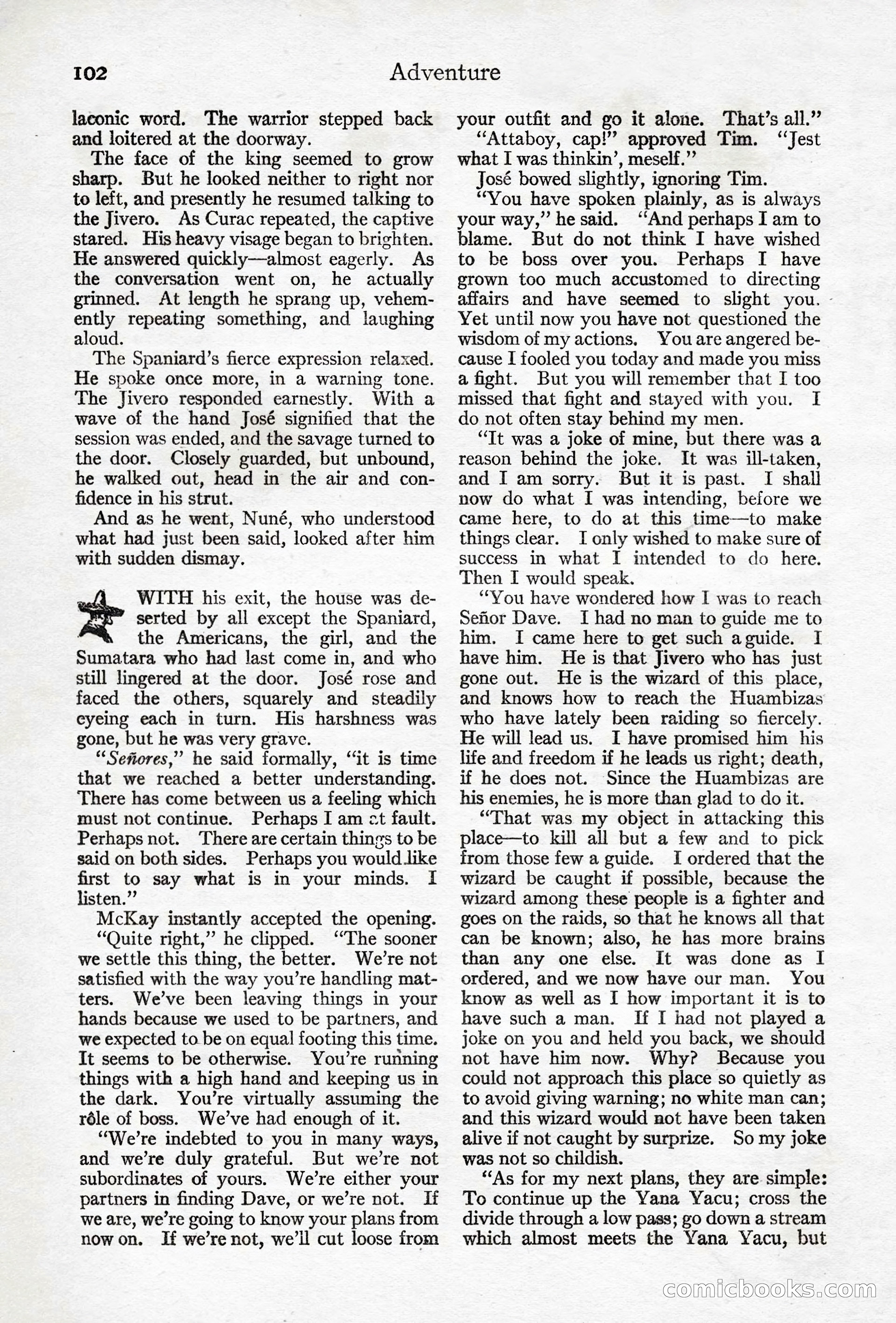 Adventure Magazine, April 10, 1924 — page 104 of 196