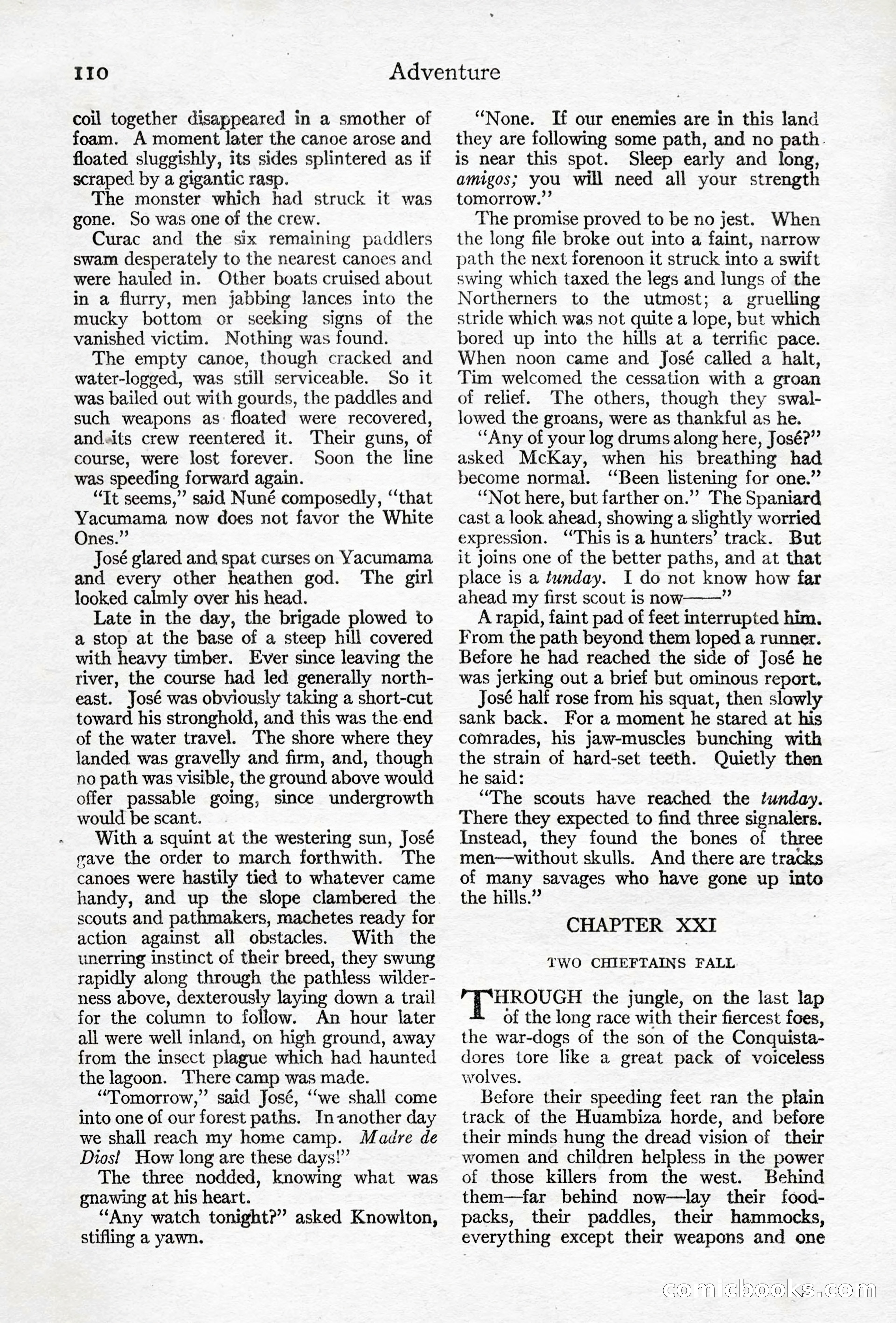 Adventure Magazine, April 10, 1924 — page 112 of 196
