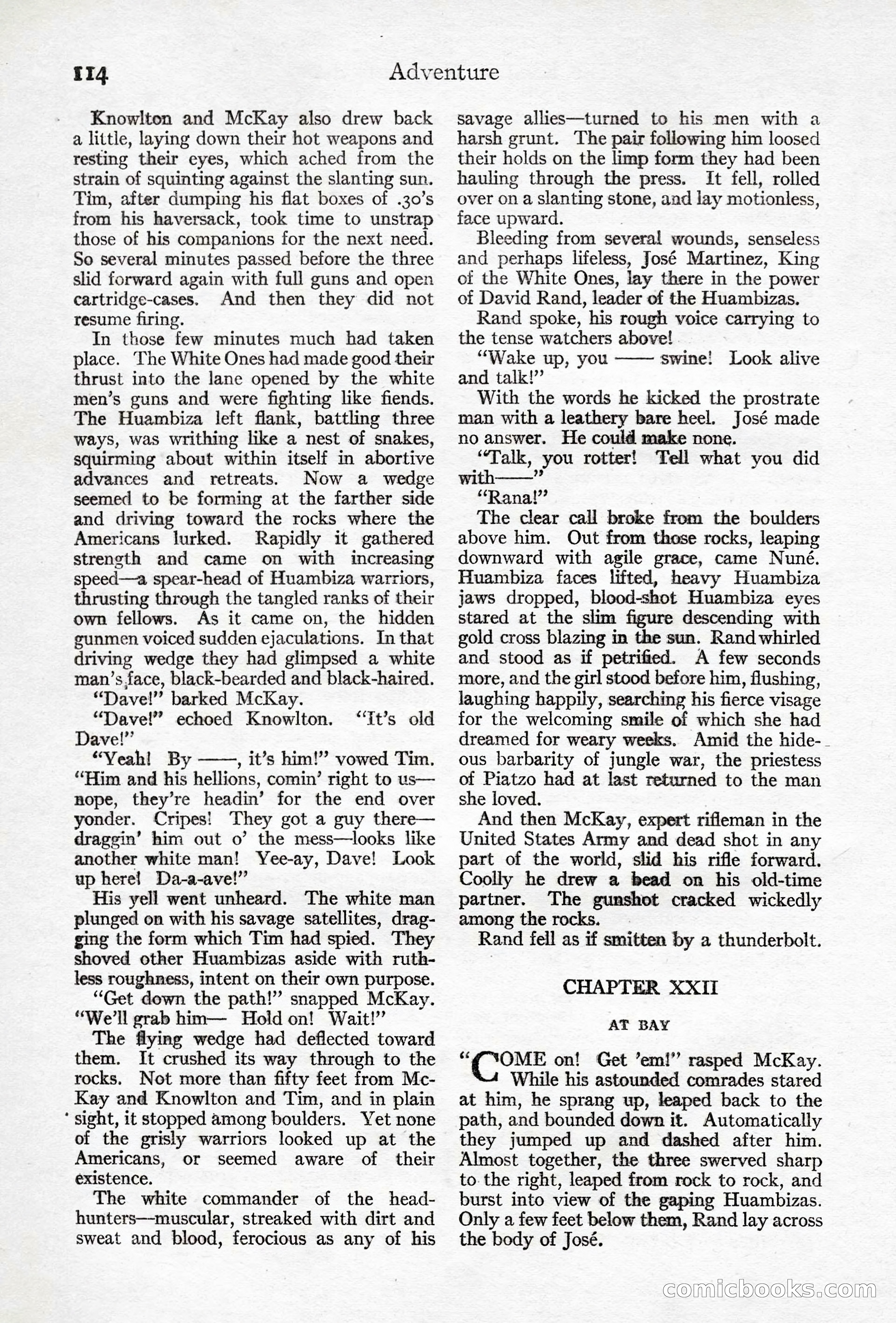 Adventure Magazine, April 10, 1924 — page 116 of 196