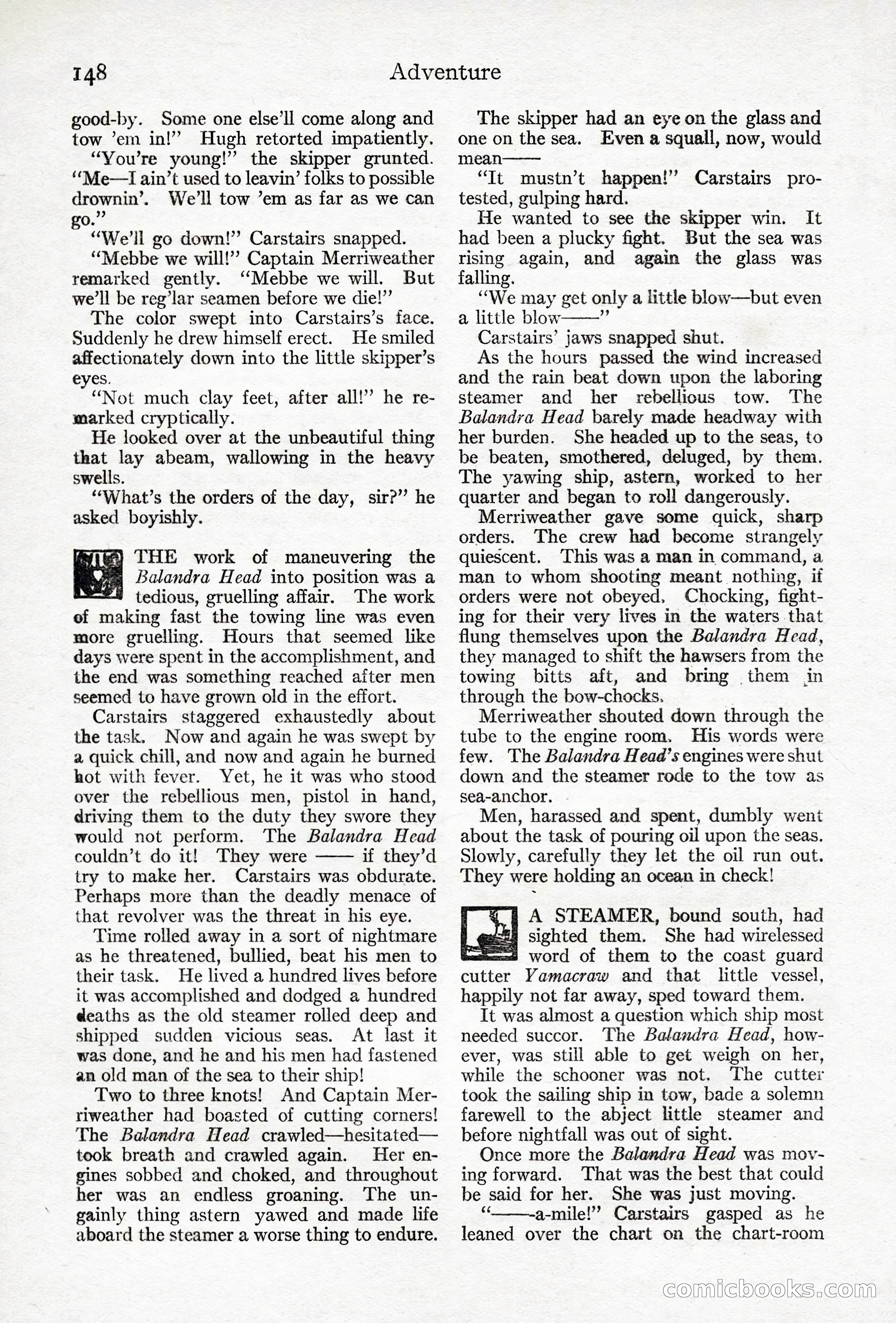Adventure Magazine, April 10, 1924 — page 150 of 196