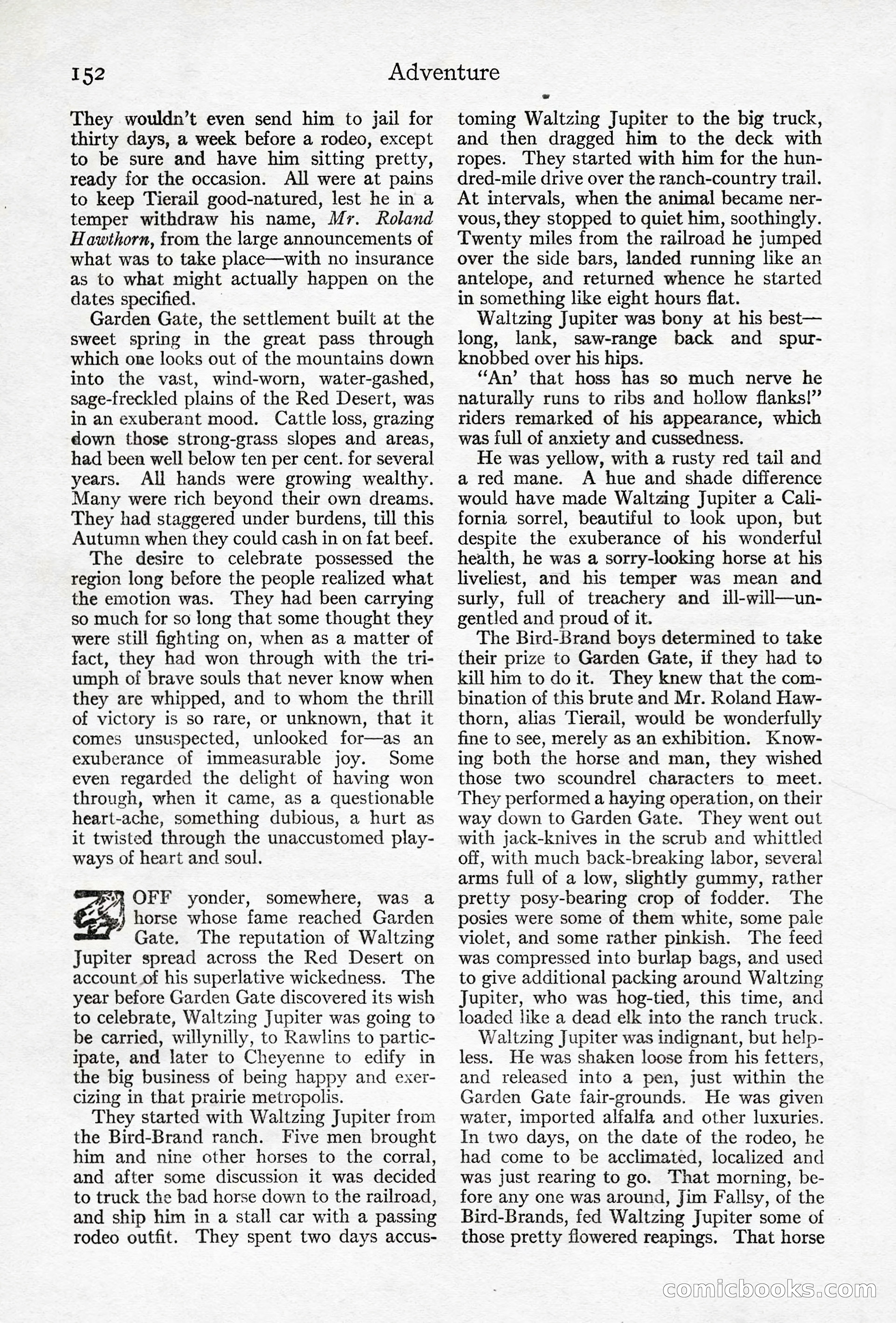 Adventure Magazine, April 10, 1924 — page 154 of 196