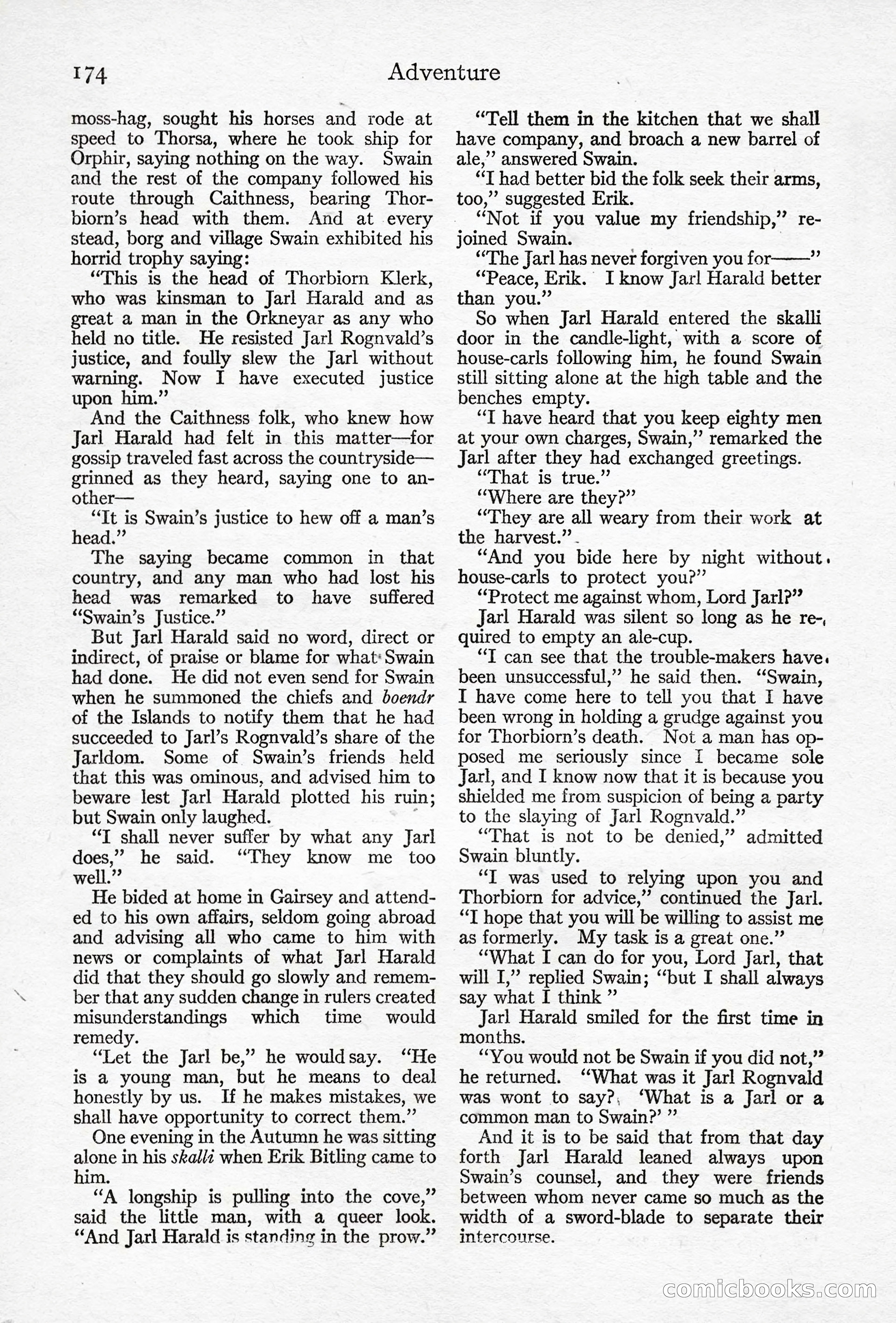 Adventure Magazine, April 10, 1924 — page 176 of 196