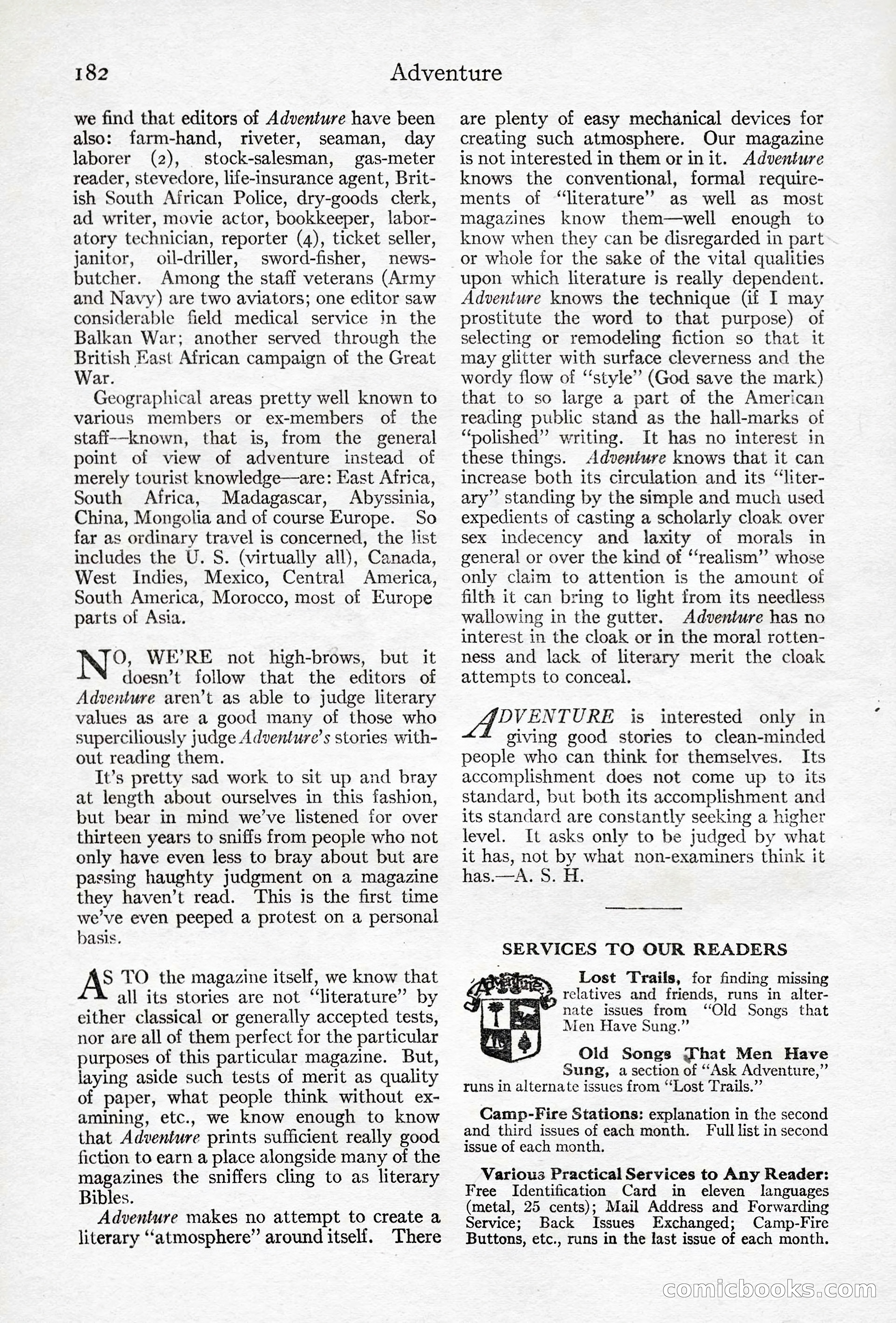 Adventure Magazine, April 10, 1924 — page 184 of 196