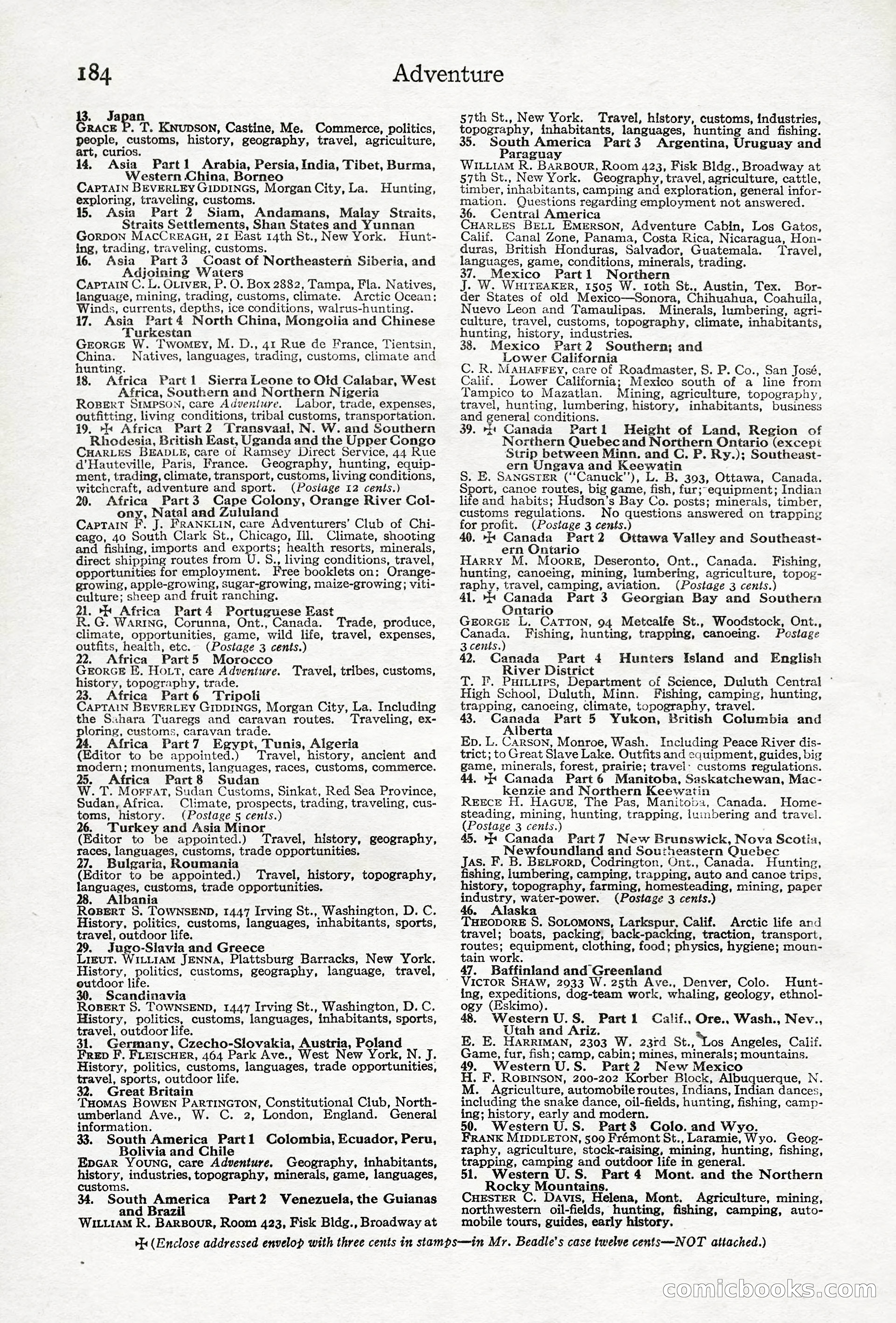 Adventure Magazine, April 10, 1924 — page 186 of 196
