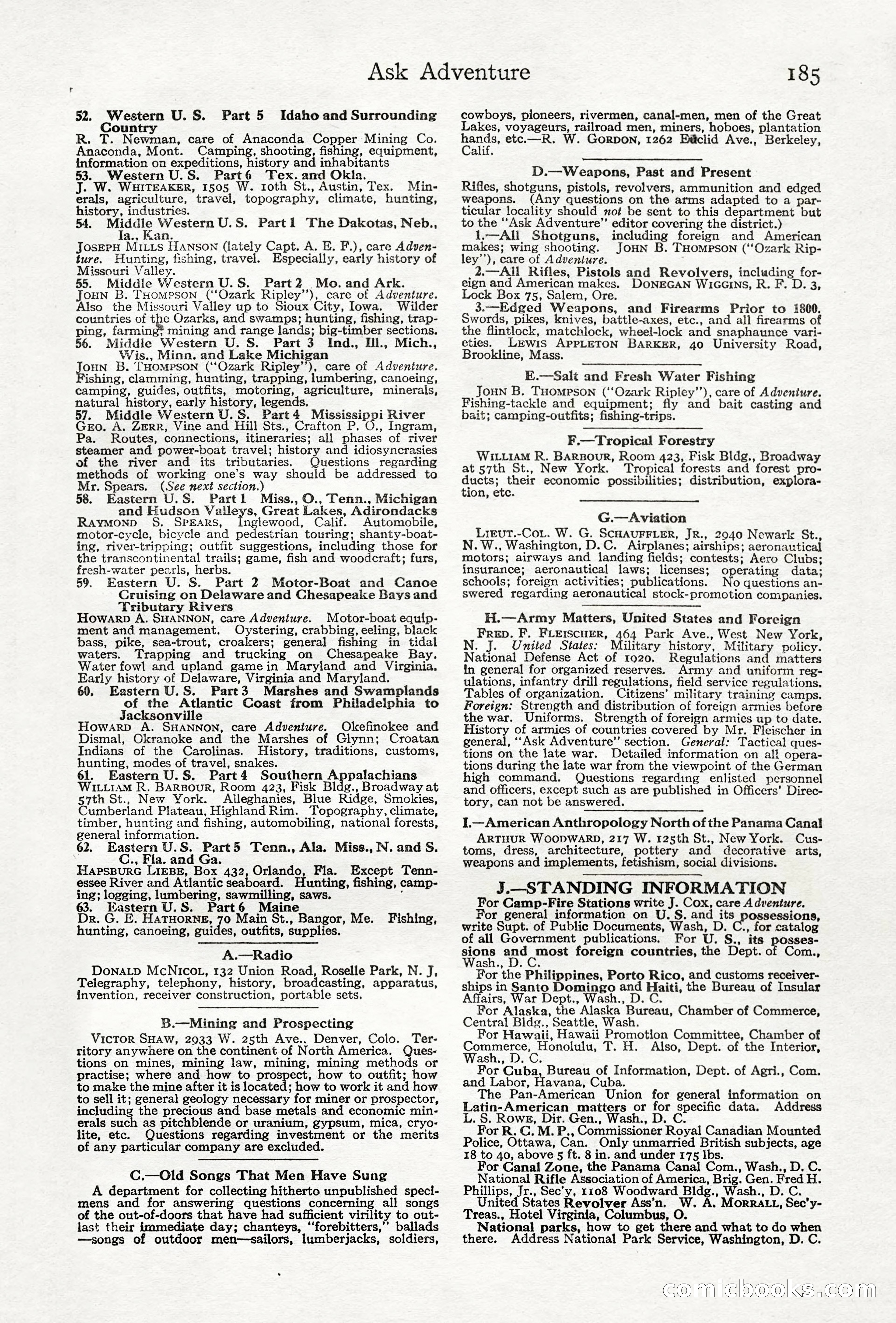 Adventure Magazine, April 10, 1924 — page 187 of 196