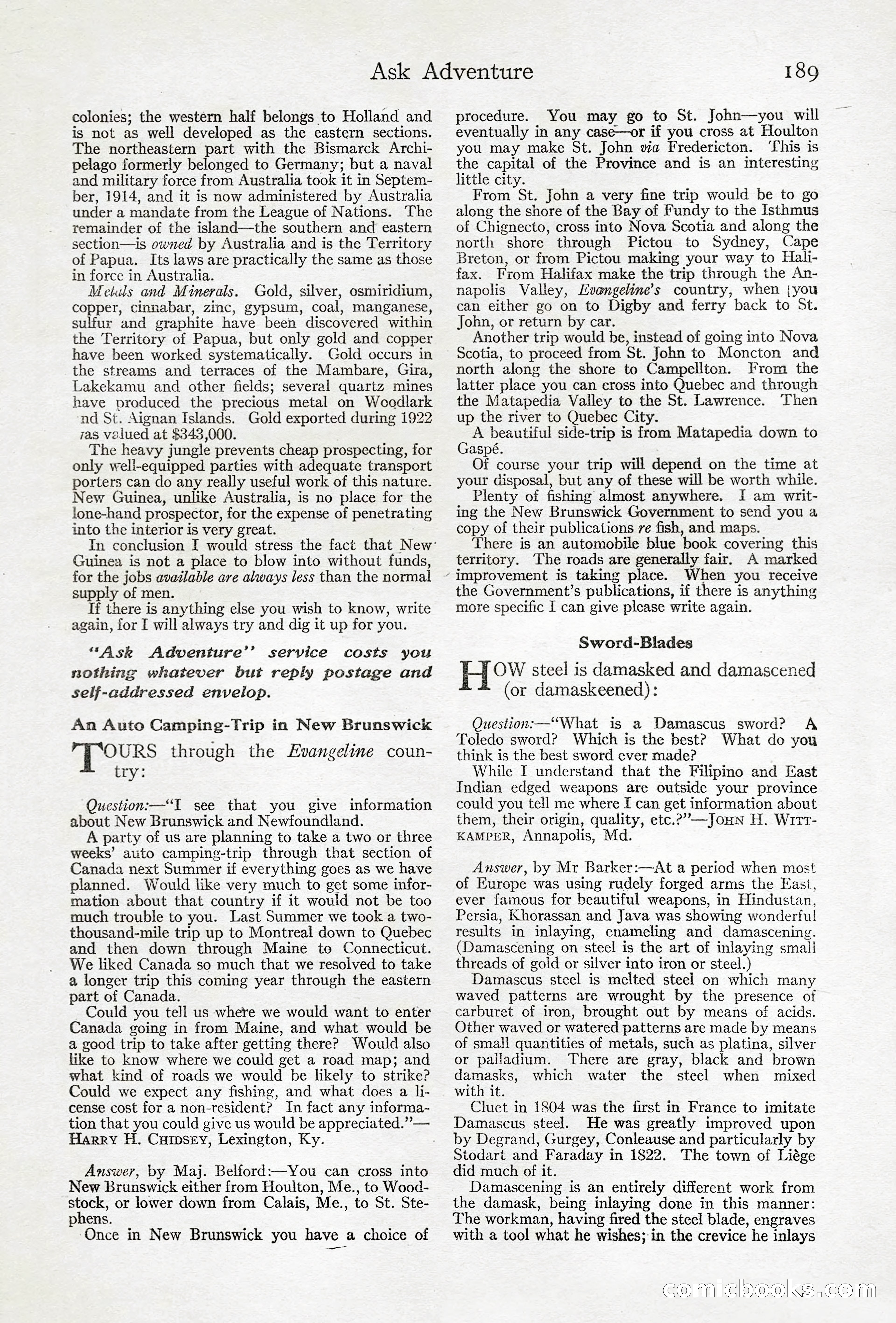 Adventure Magazine, April 10, 1924 — page 191 of 196