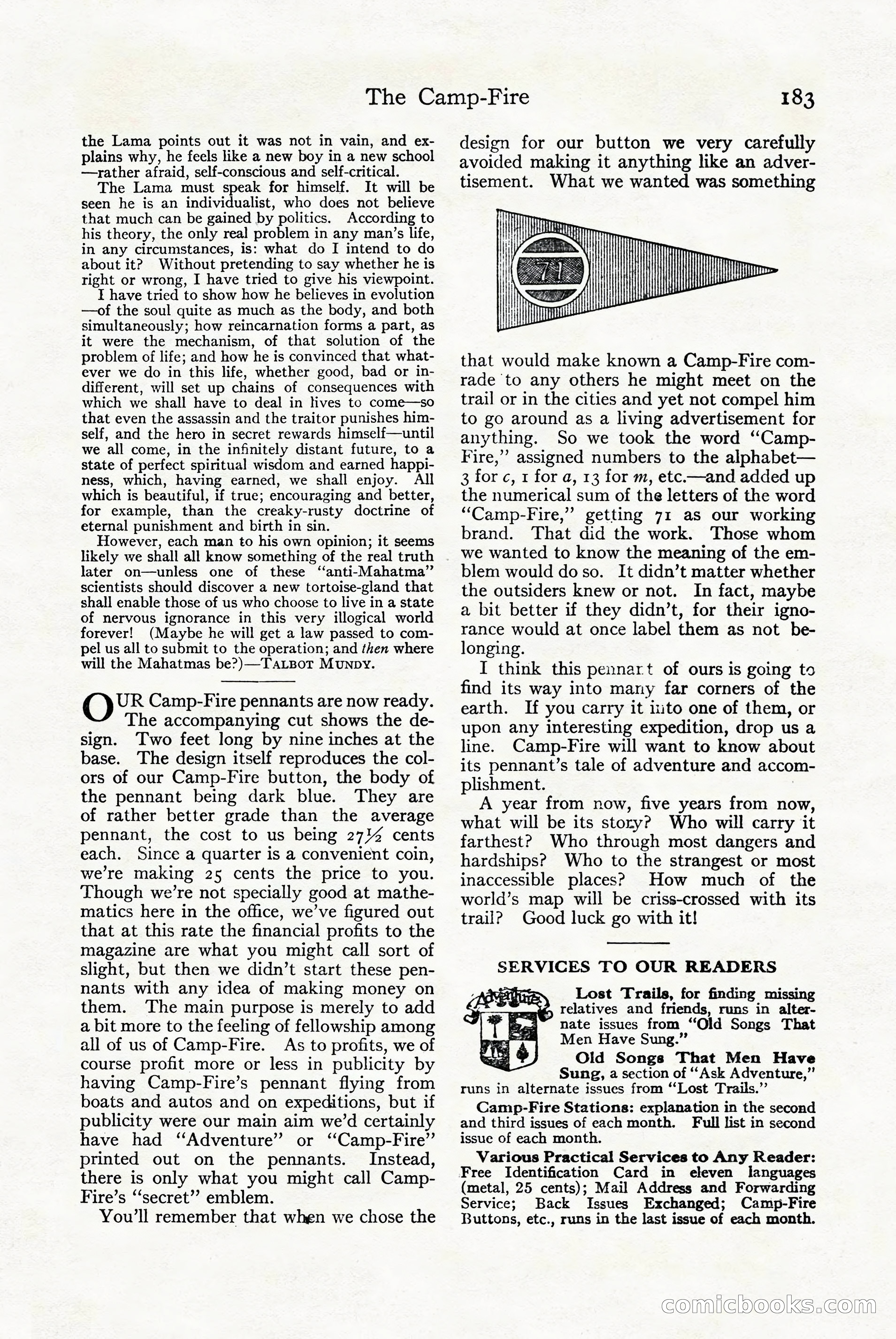 Adventure Magazine Cover — page 185 of 196