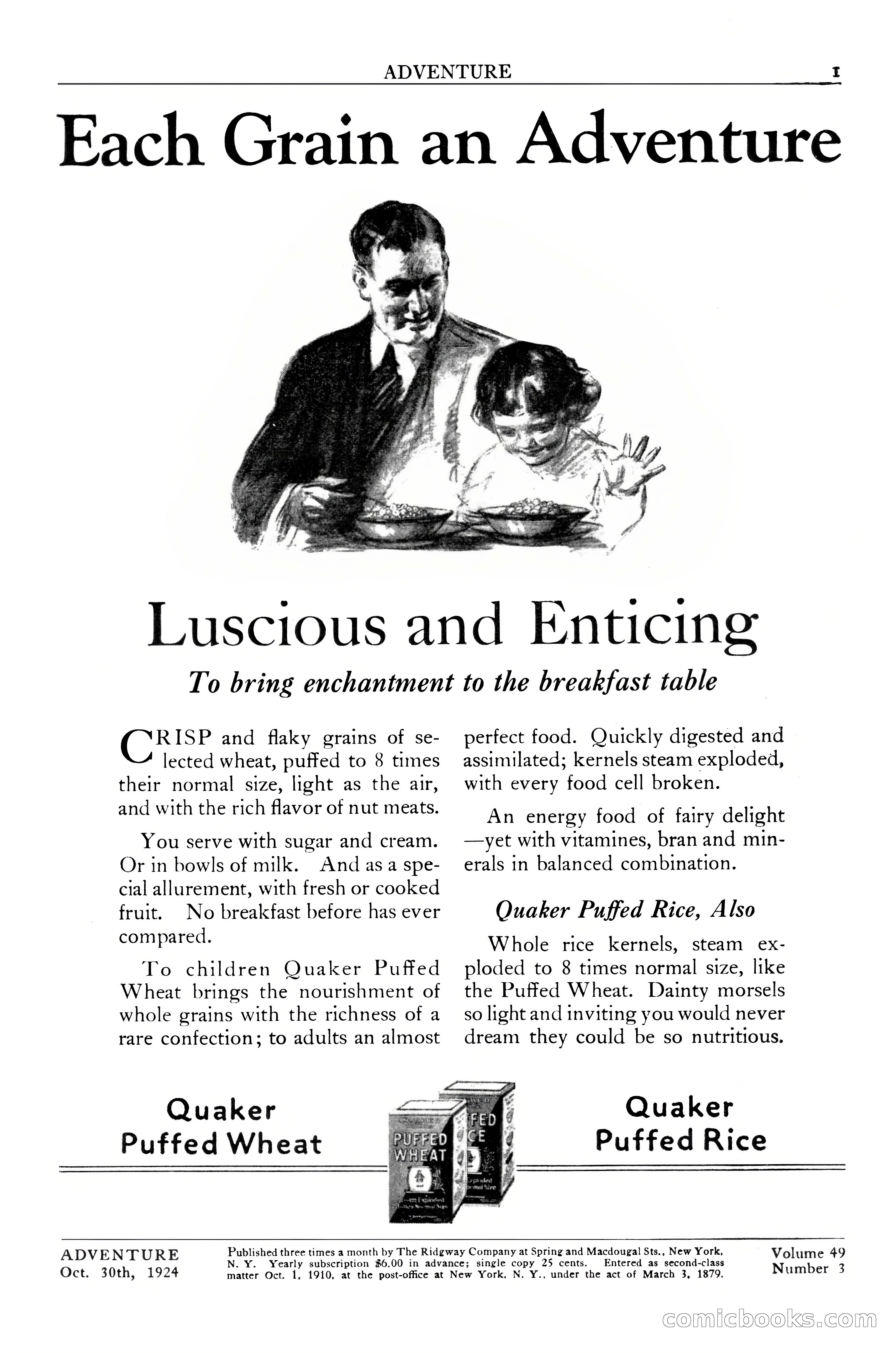 Adventure Magazine Cover, October 30, 1924 — page 3 of 204