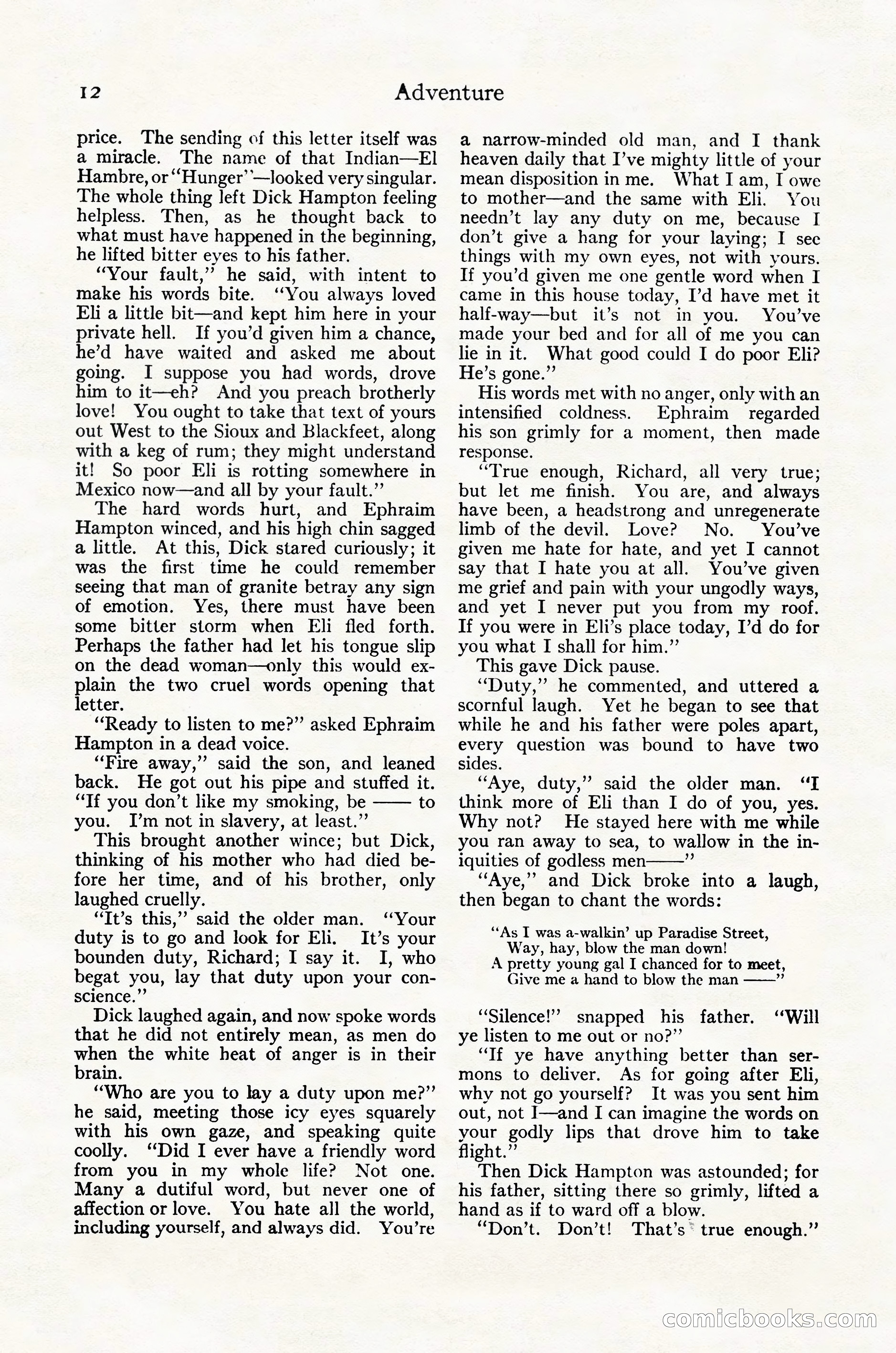Adventure Magazine Cover, October 30, 1924 — page 22 of 204