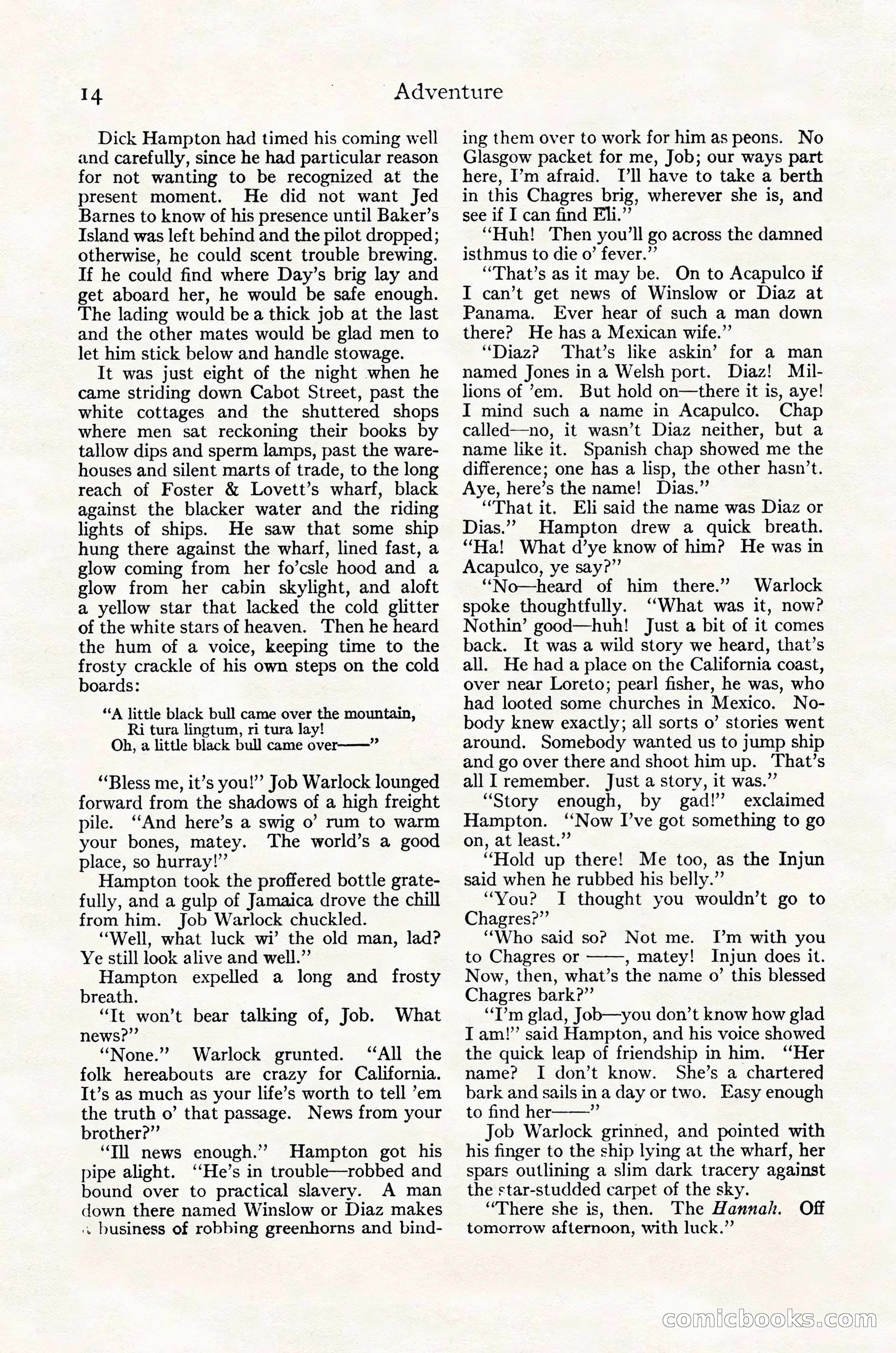 Adventure Magazine Cover, October 30, 1924 — page 24 of 204