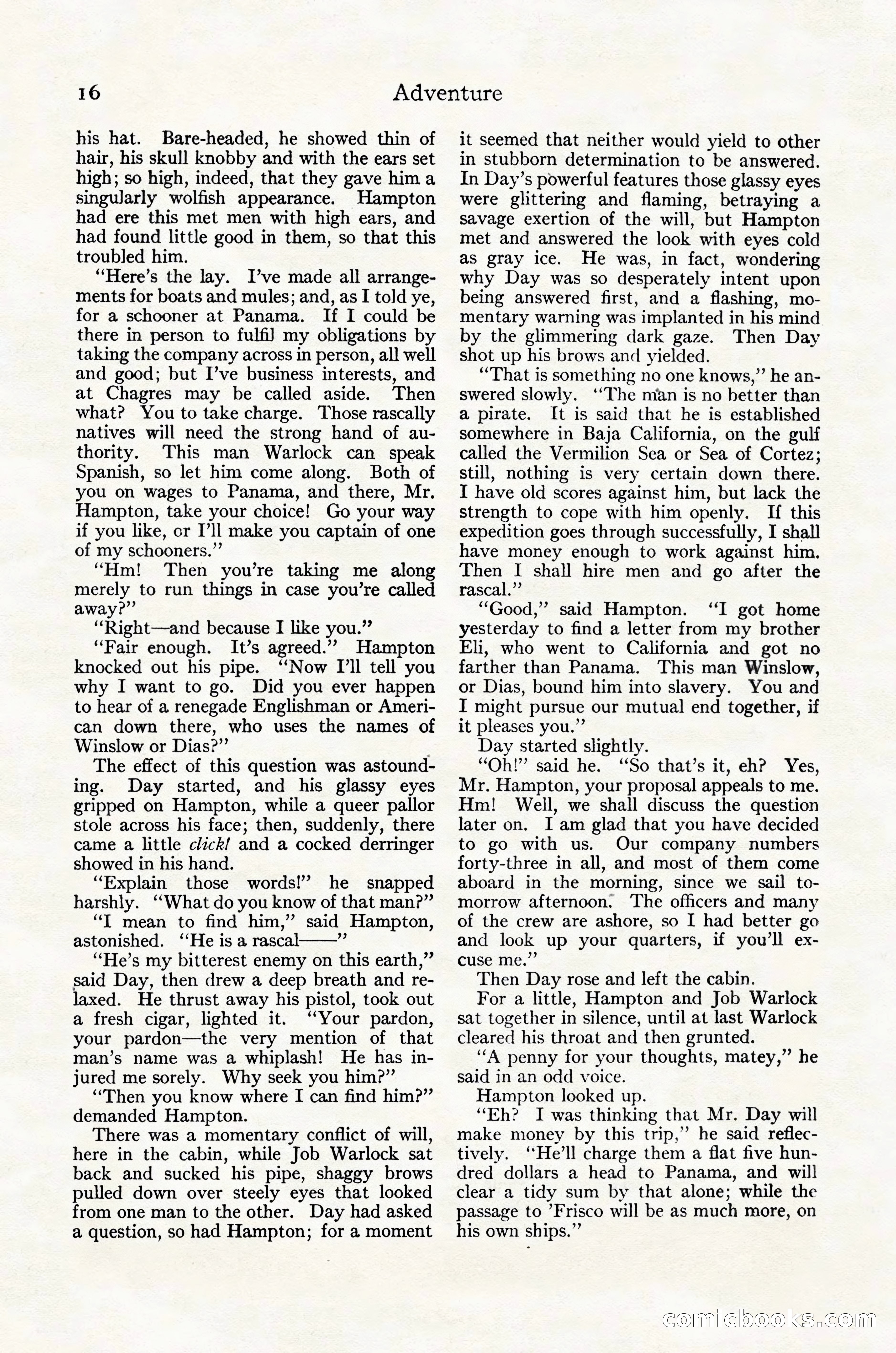 Adventure Magazine Cover, October 30, 1924 — page 26 of 204