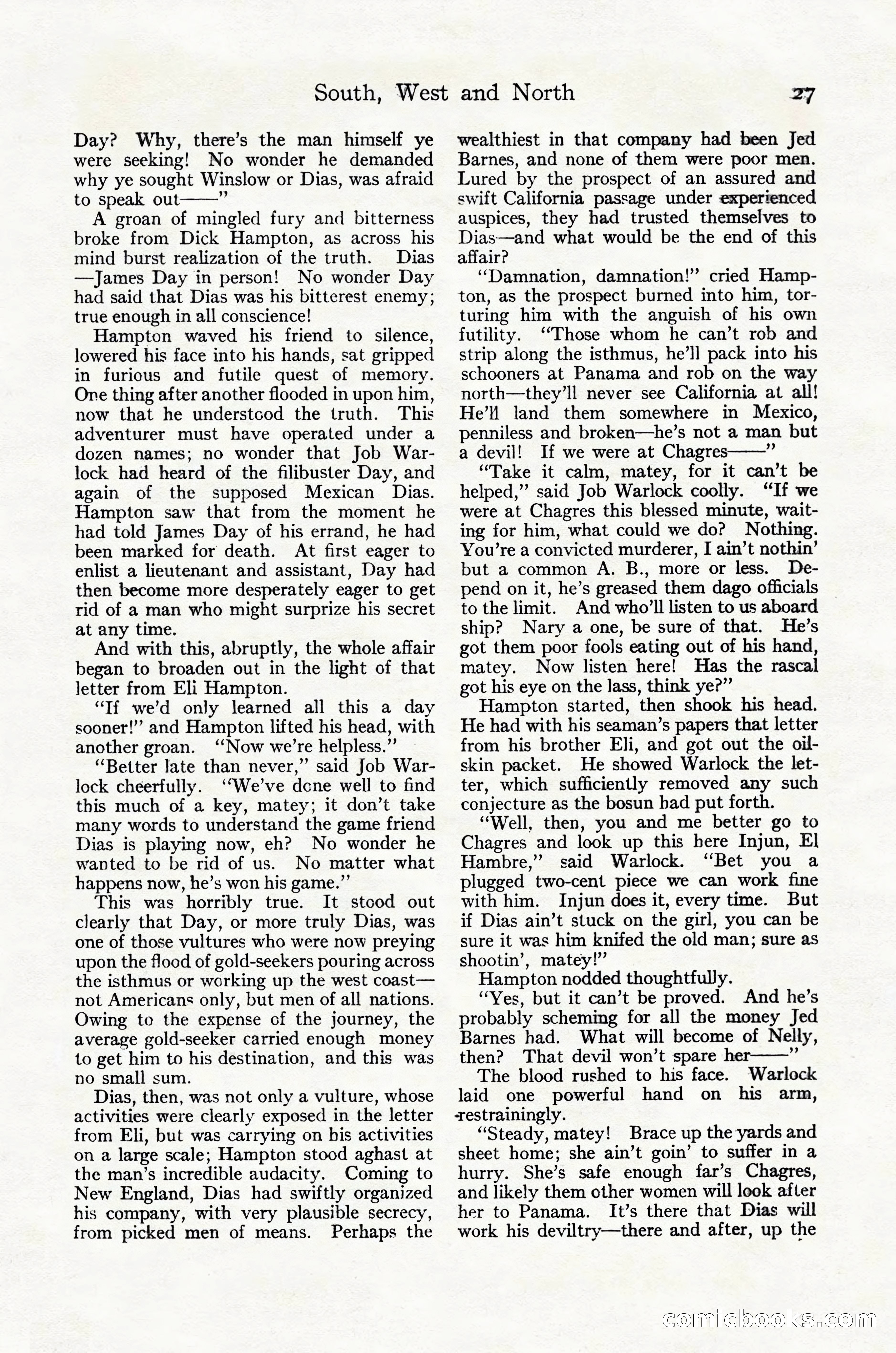 Adventure Magazine Cover, October 30, 1924 — page 37 of 204