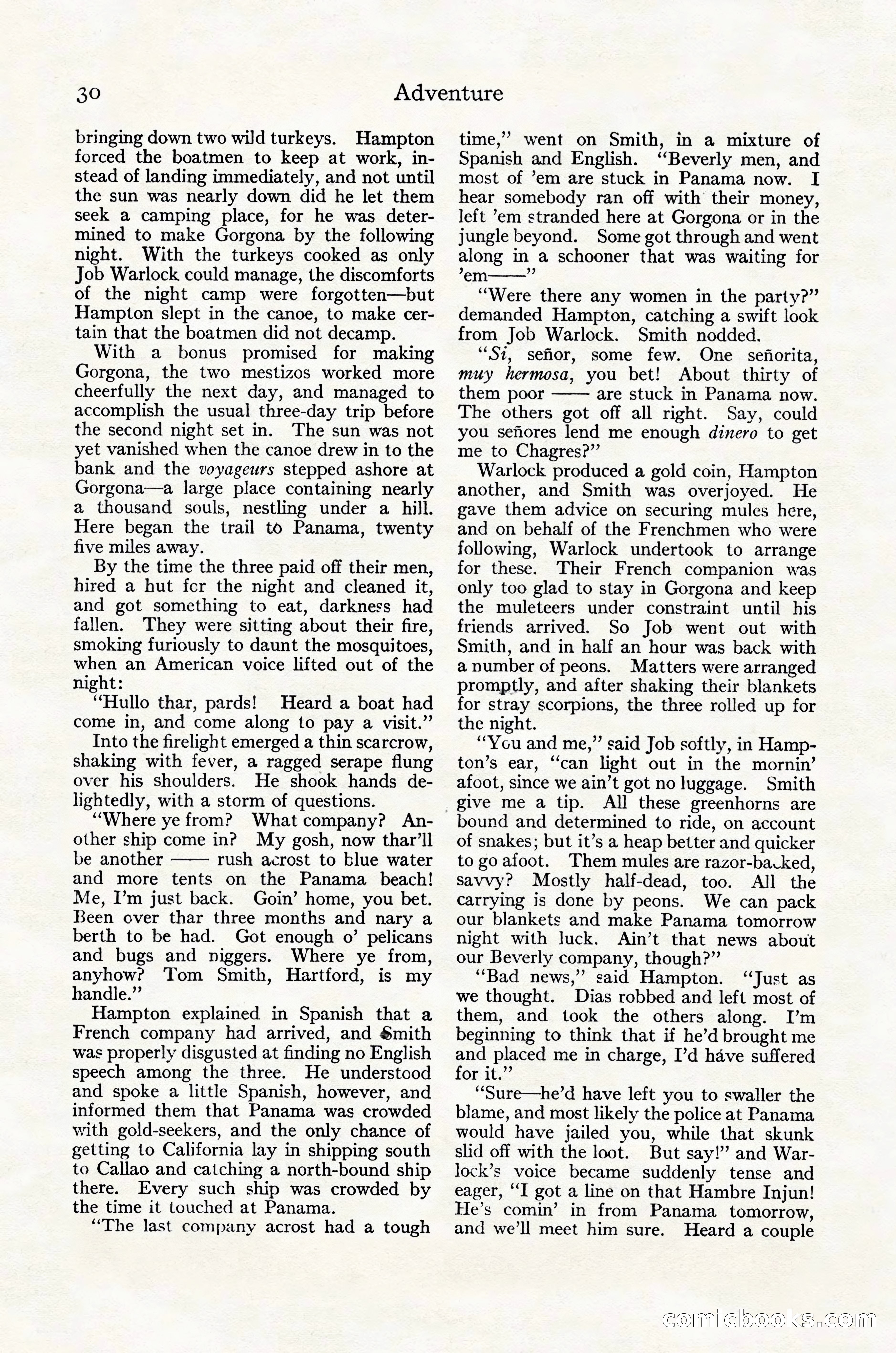Adventure Magazine Cover, October 30, 1924 — page 40 of 204