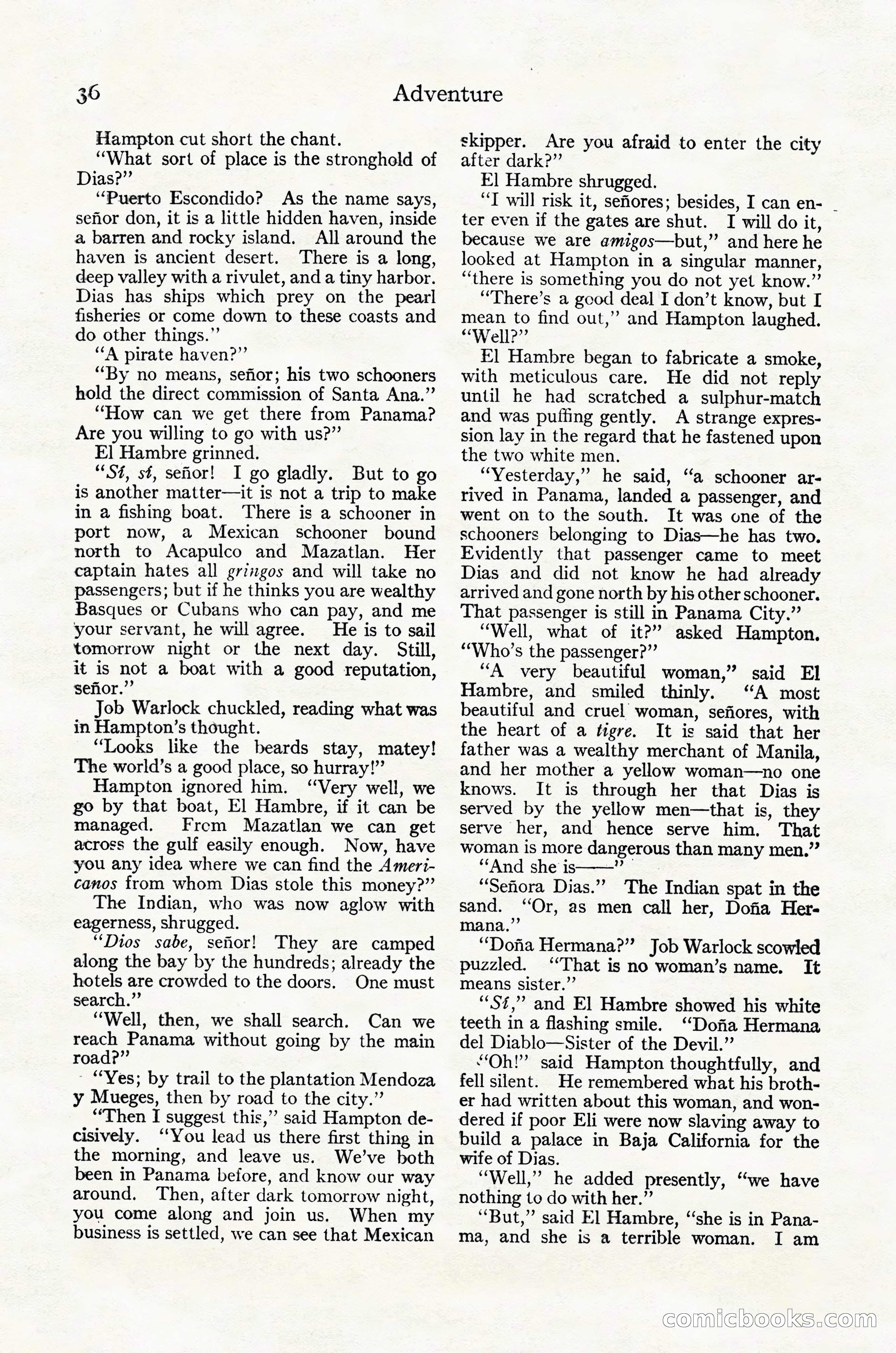 Adventure Magazine Cover, October 30, 1924 — page 46 of 204