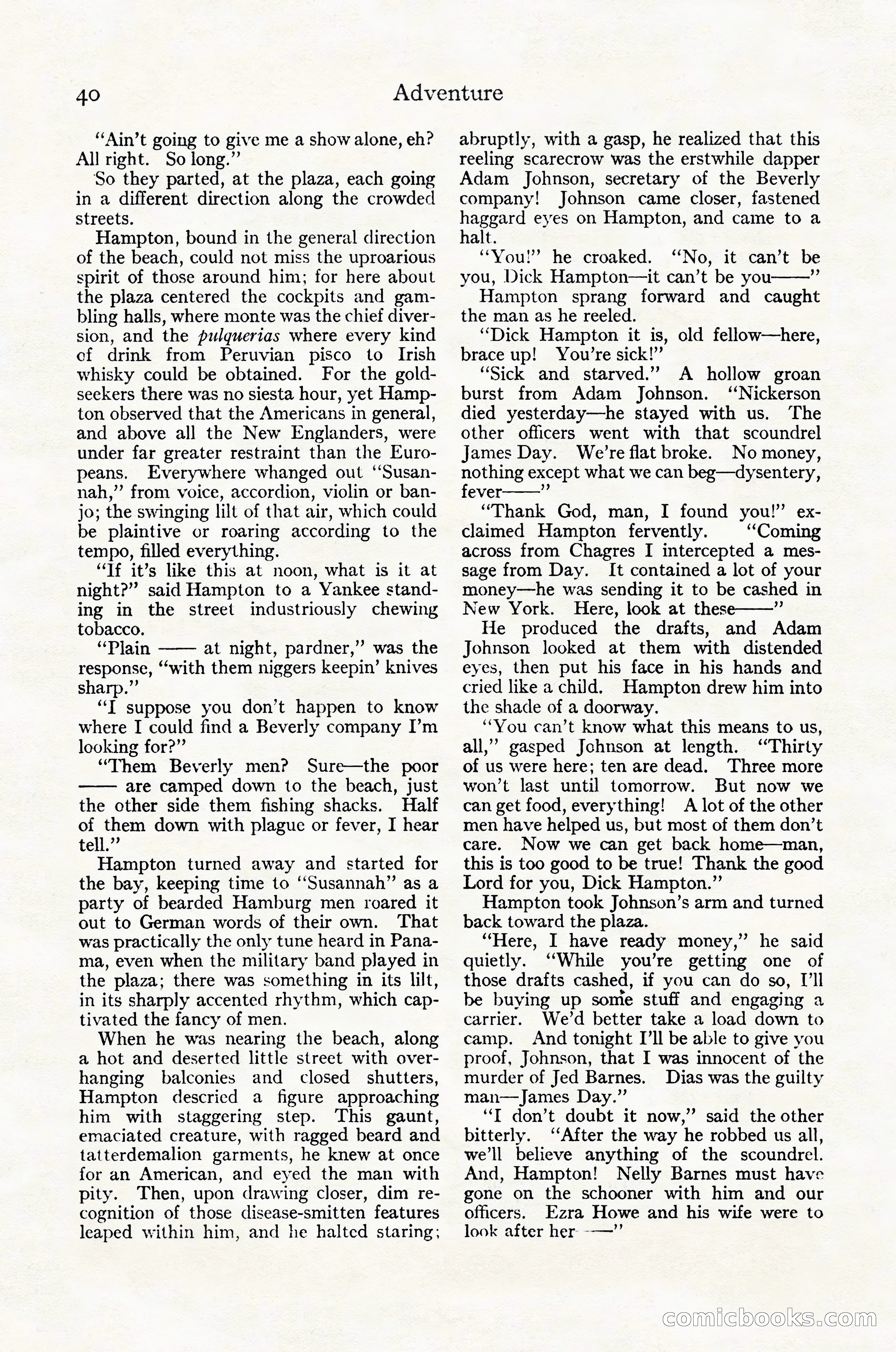 Adventure Magazine Cover, October 30, 1924 — page 50 of 204