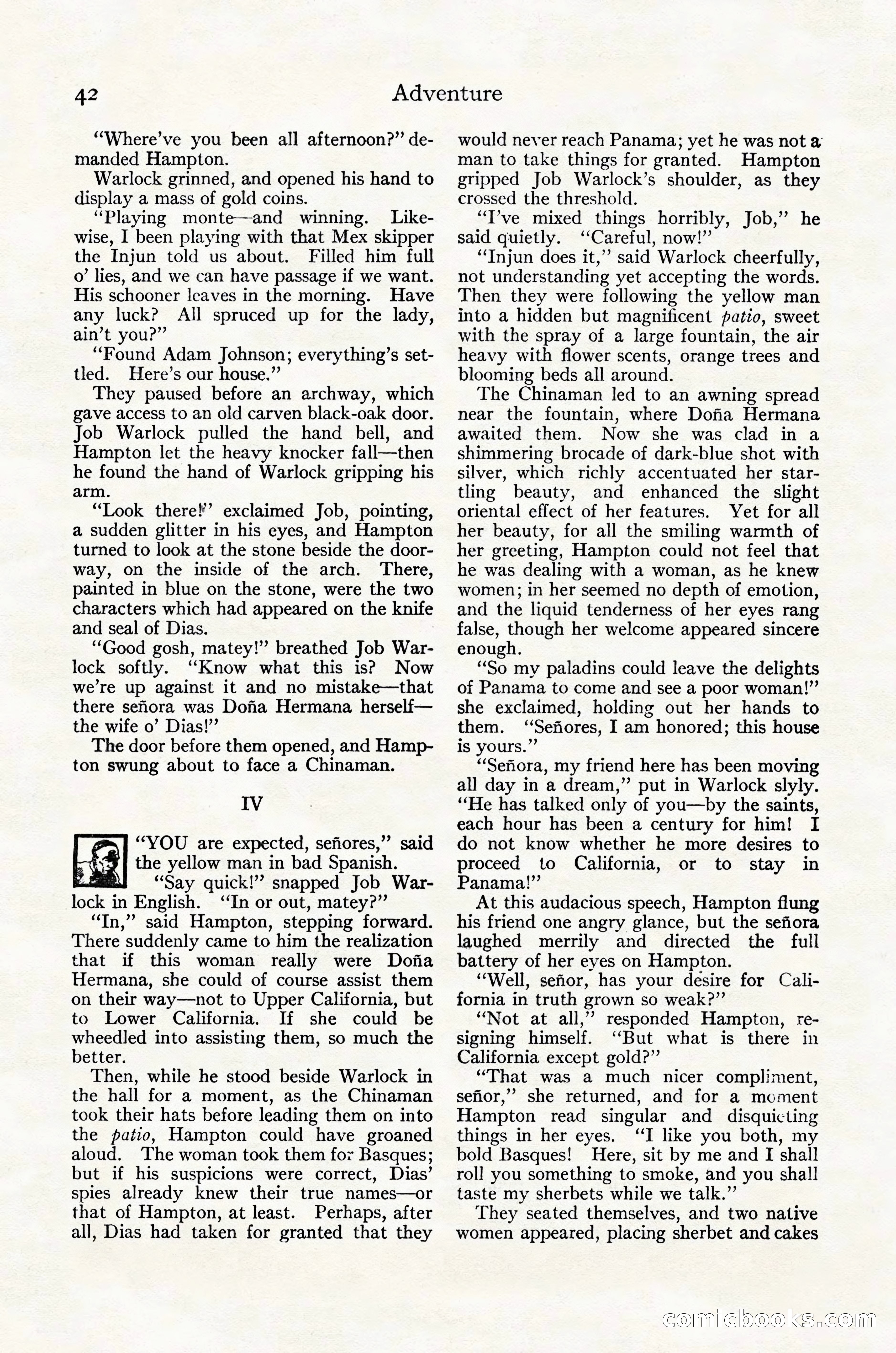 Adventure Magazine Cover, October 30, 1924 — page 52 of 204