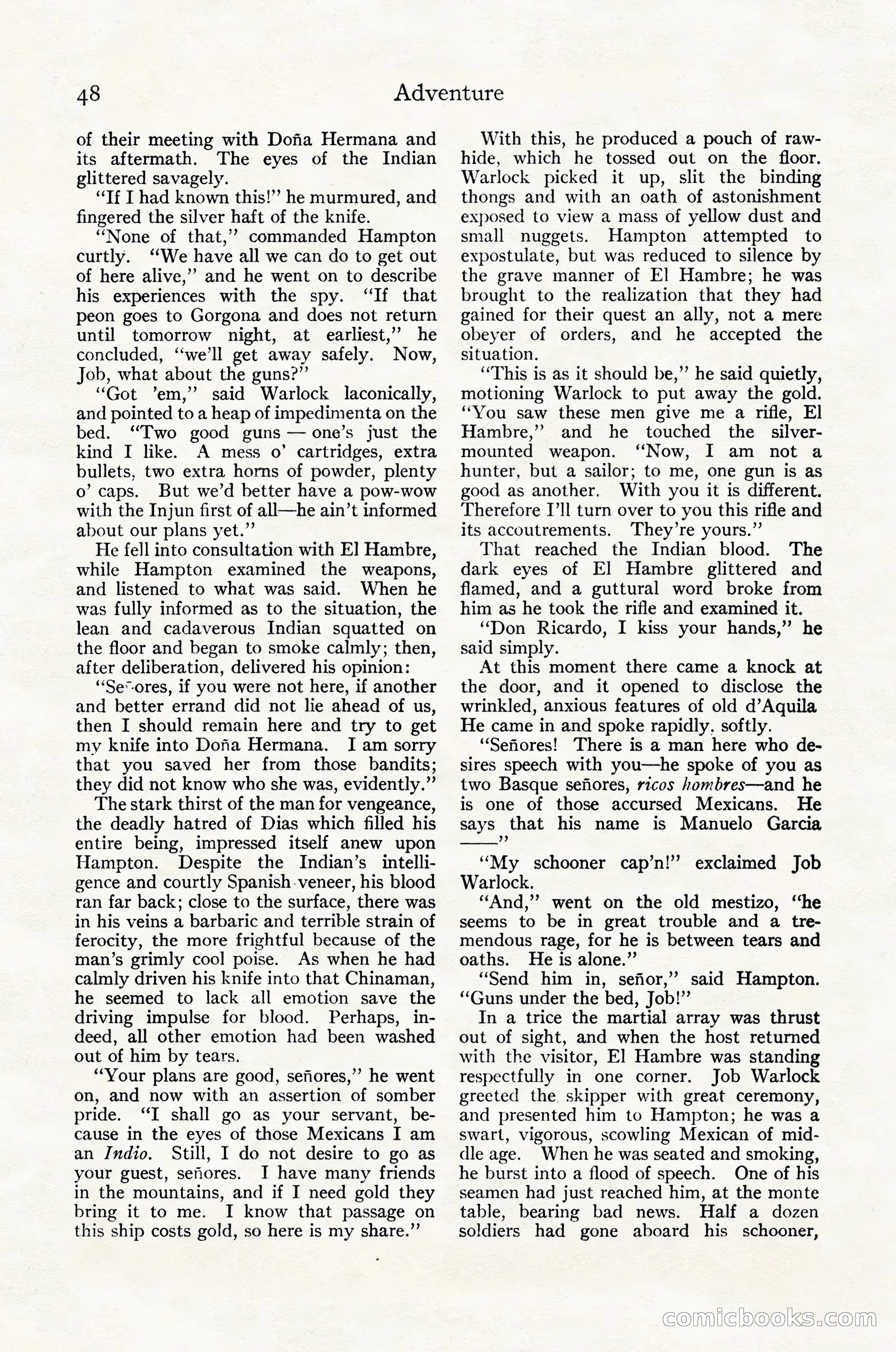 Adventure Magazine Cover, October 30, 1924 — page 58 of 204