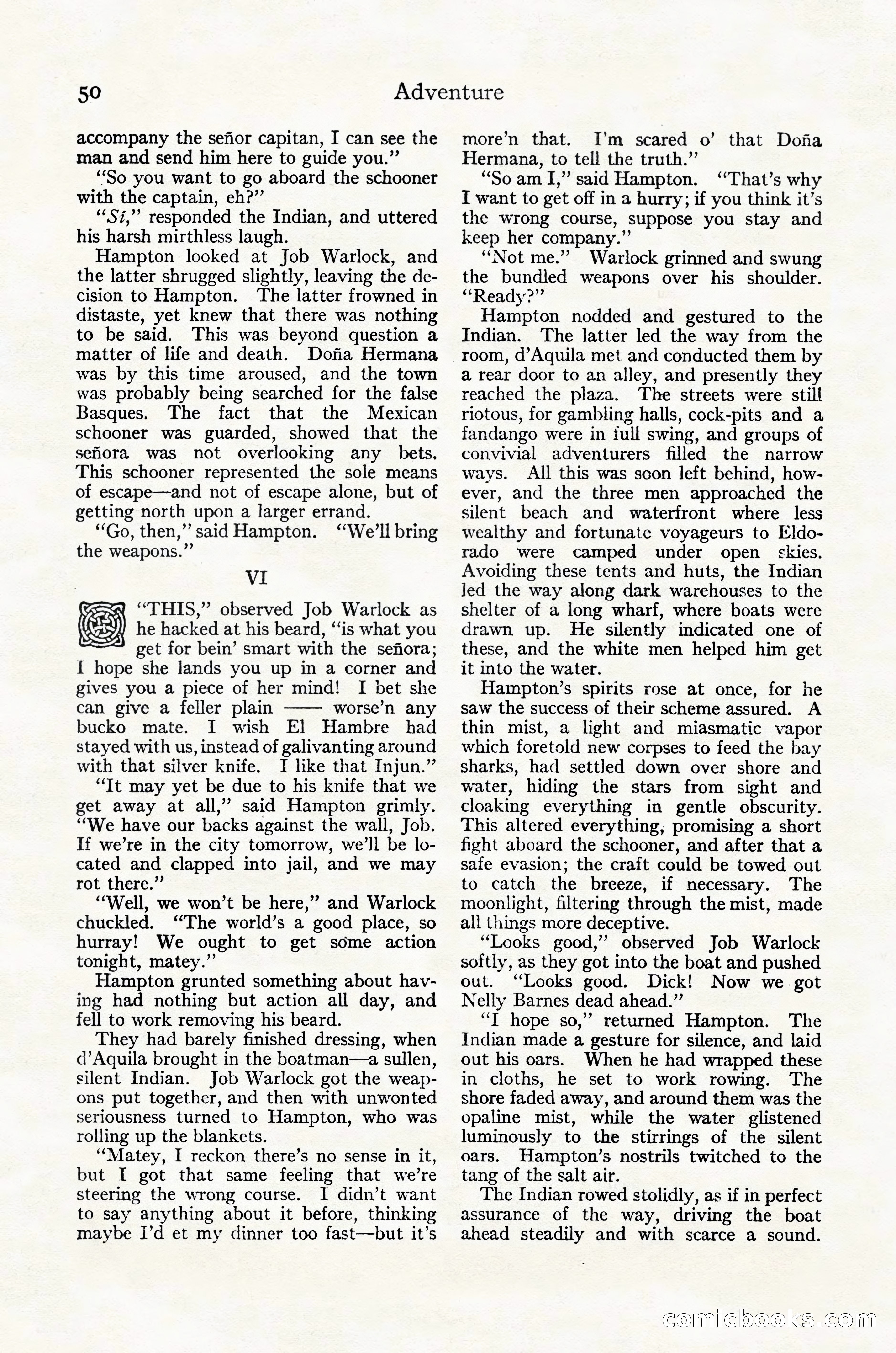 Adventure Magazine Cover, October 30, 1924 — page 60 of 204