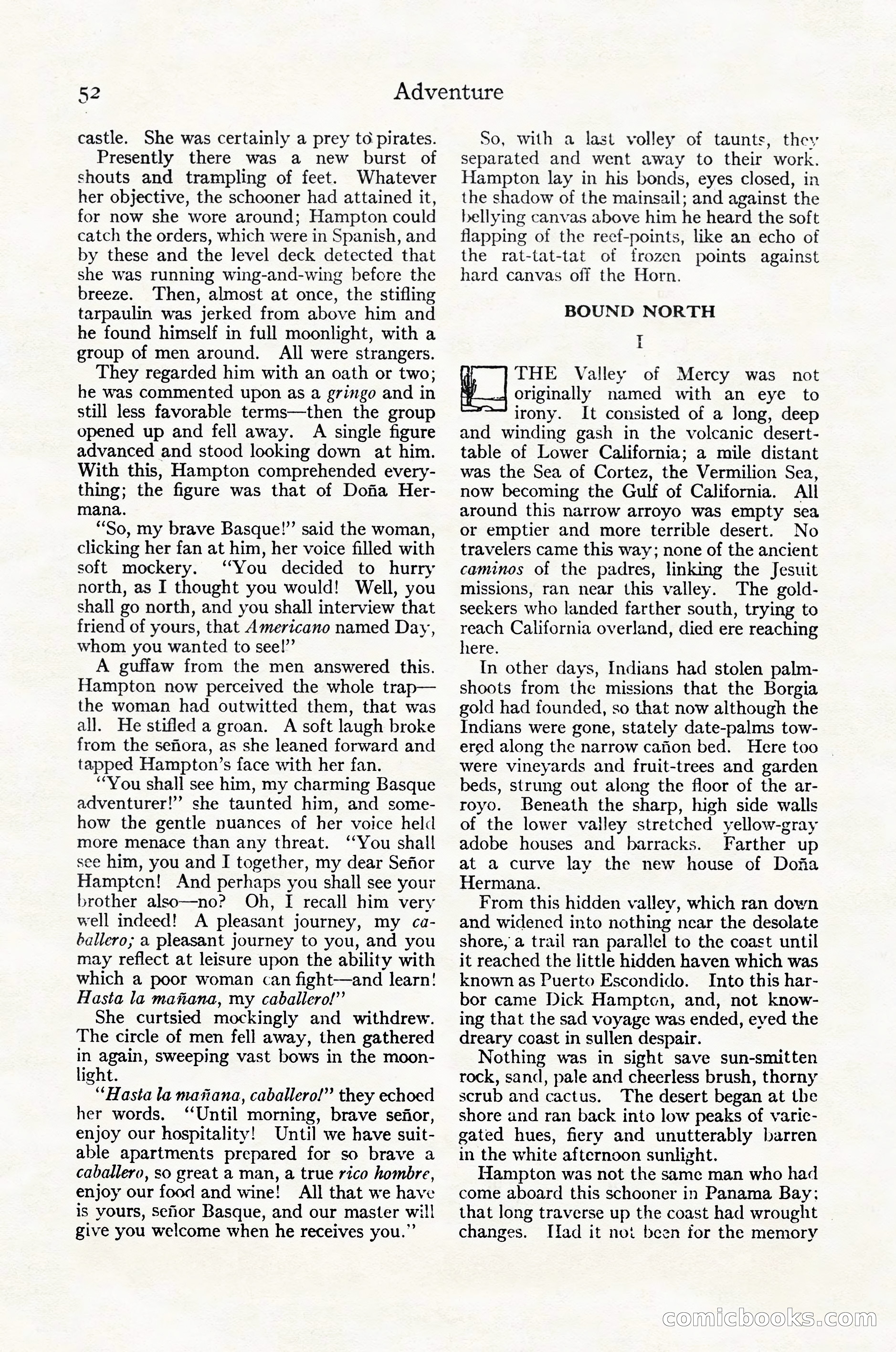 Adventure Magazine Cover, October 30, 1924 — page 62 of 204