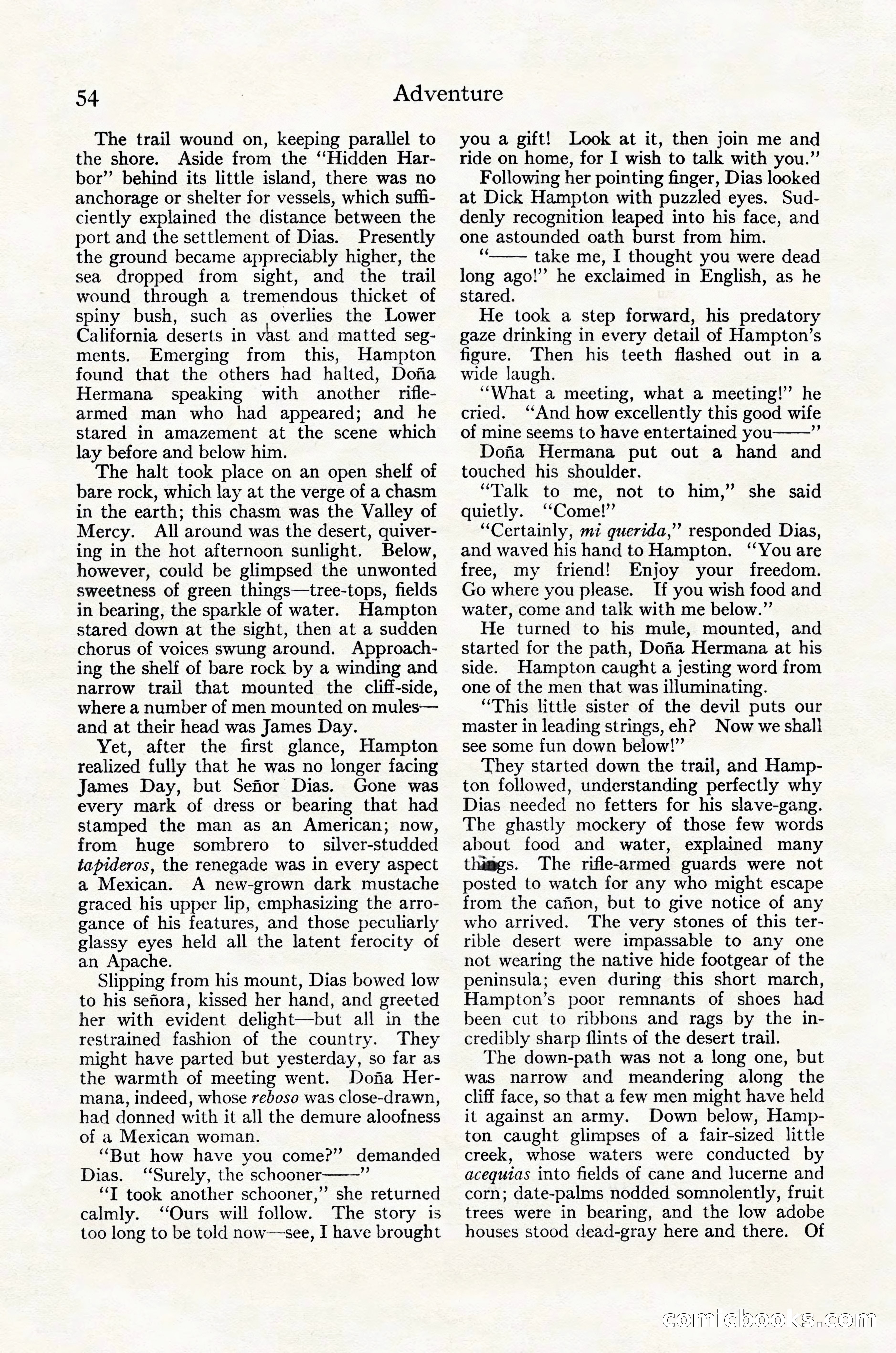 Adventure Magazine Cover, October 30, 1924 — page 64 of 204