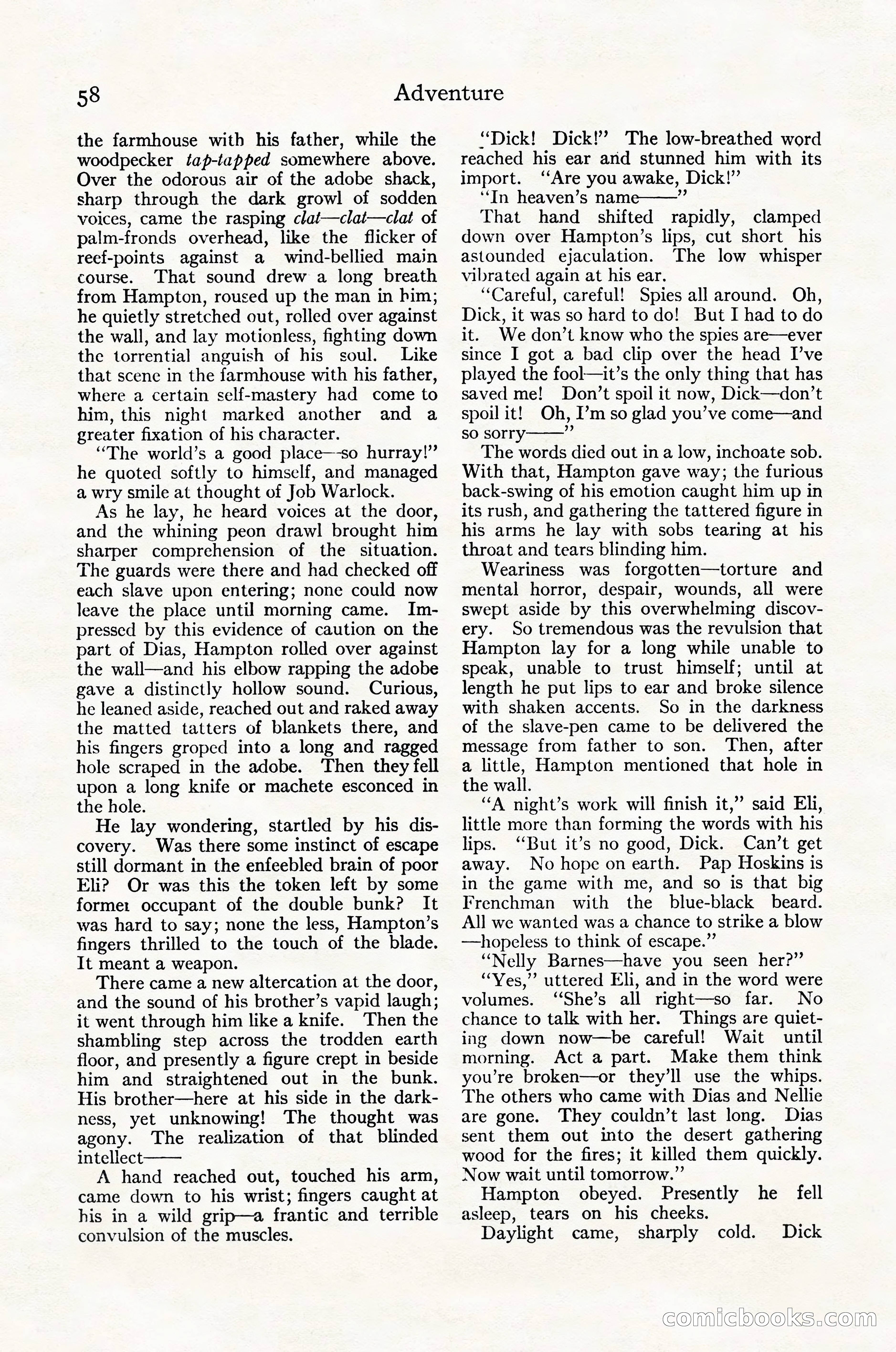 Adventure Magazine Cover, October 30, 1924 — page 68 of 204