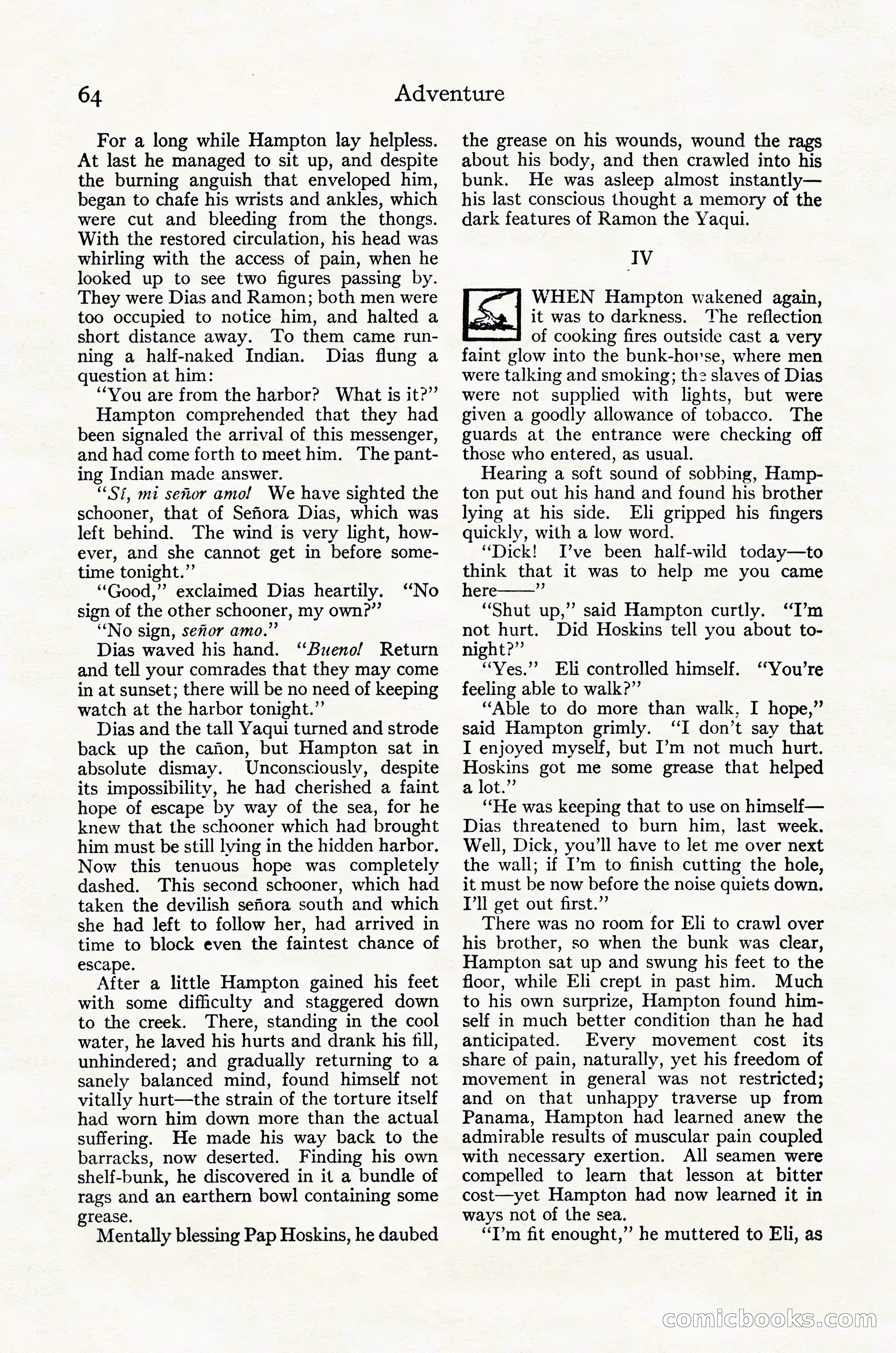 Adventure Magazine Cover, October 30, 1924 — page 74 of 204