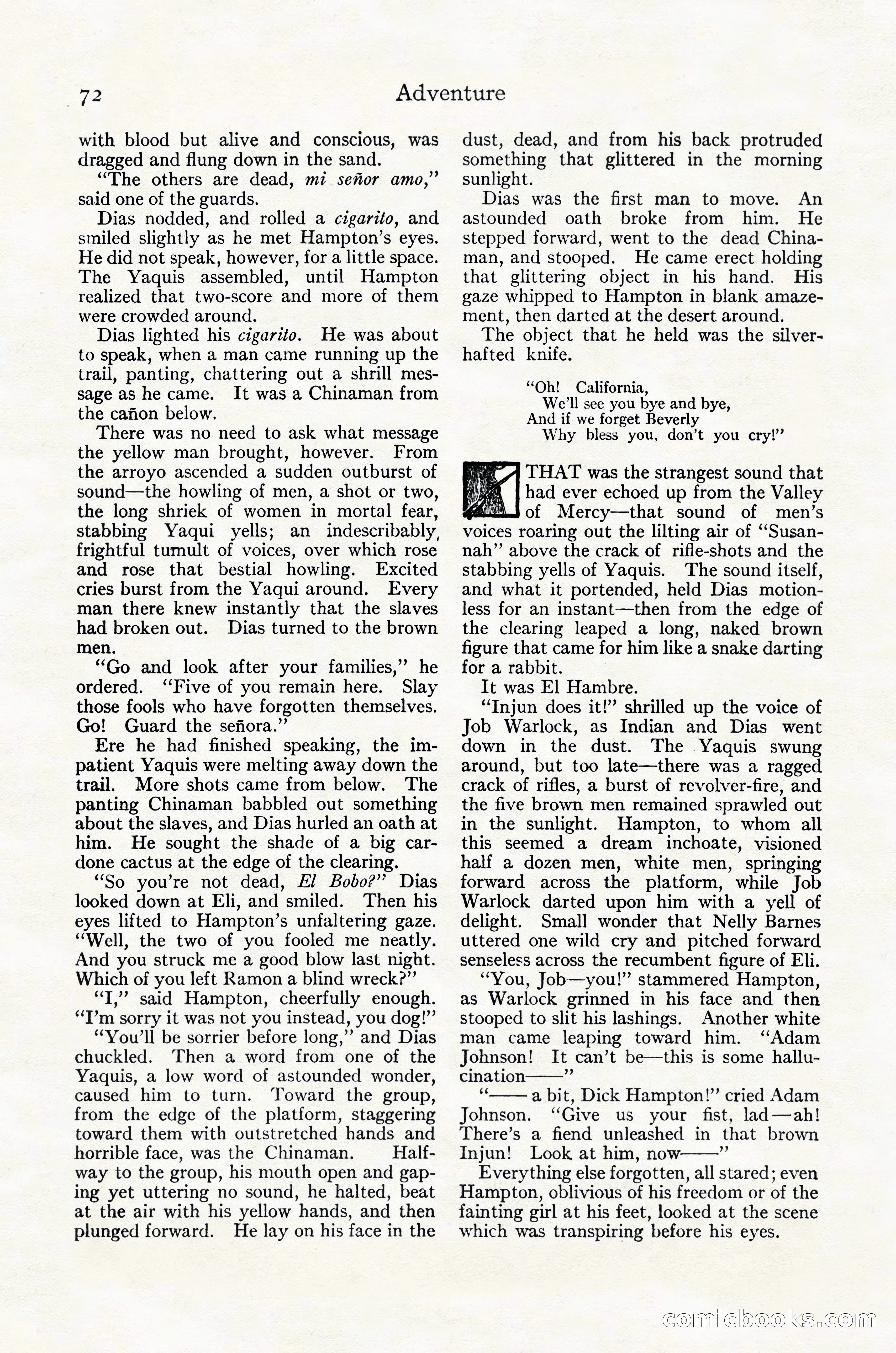 Adventure Magazine Cover, October 30, 1924 — page 82 of 204