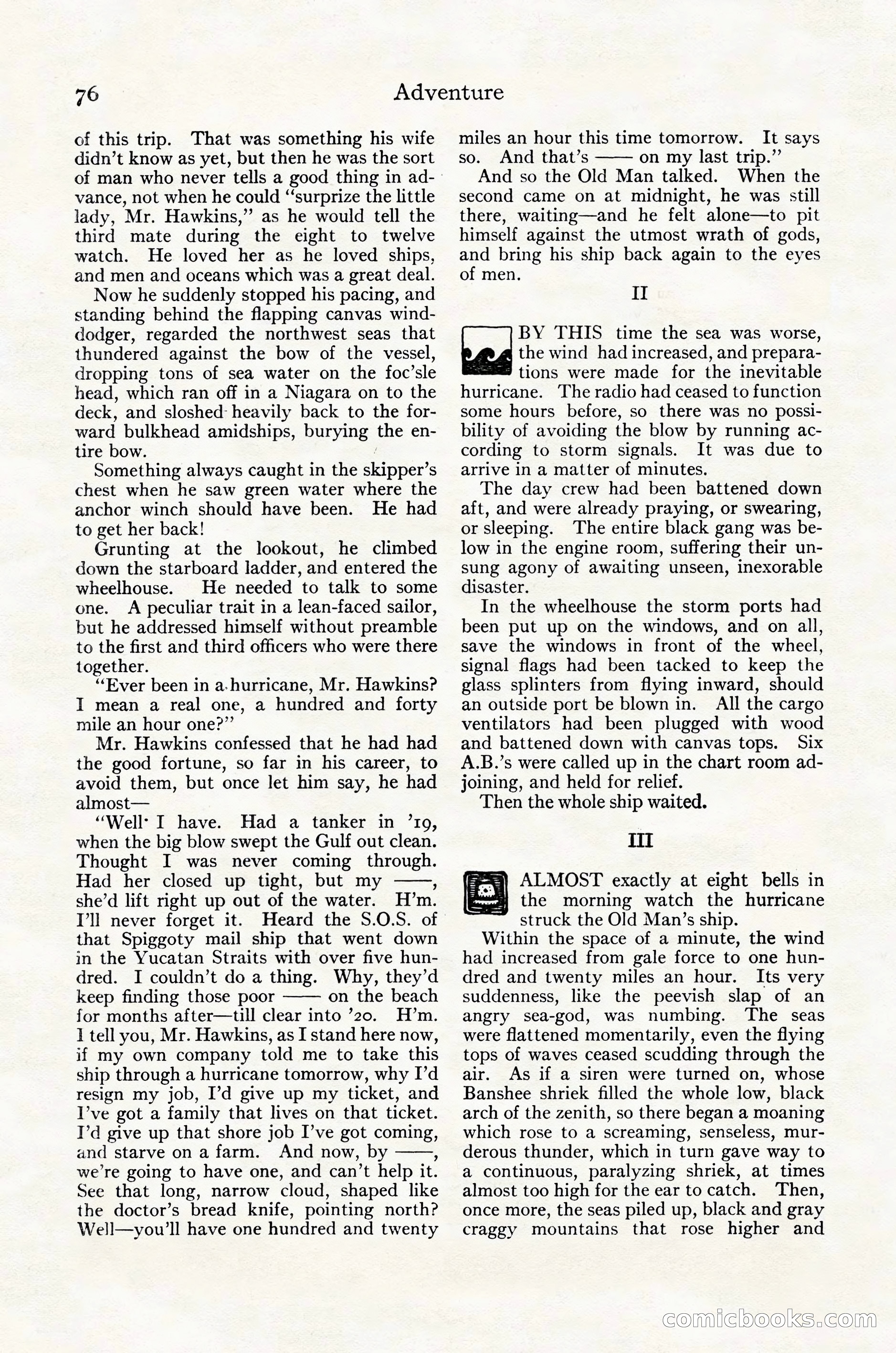 Adventure Magazine Cover, October 30, 1924 — page 86 of 204