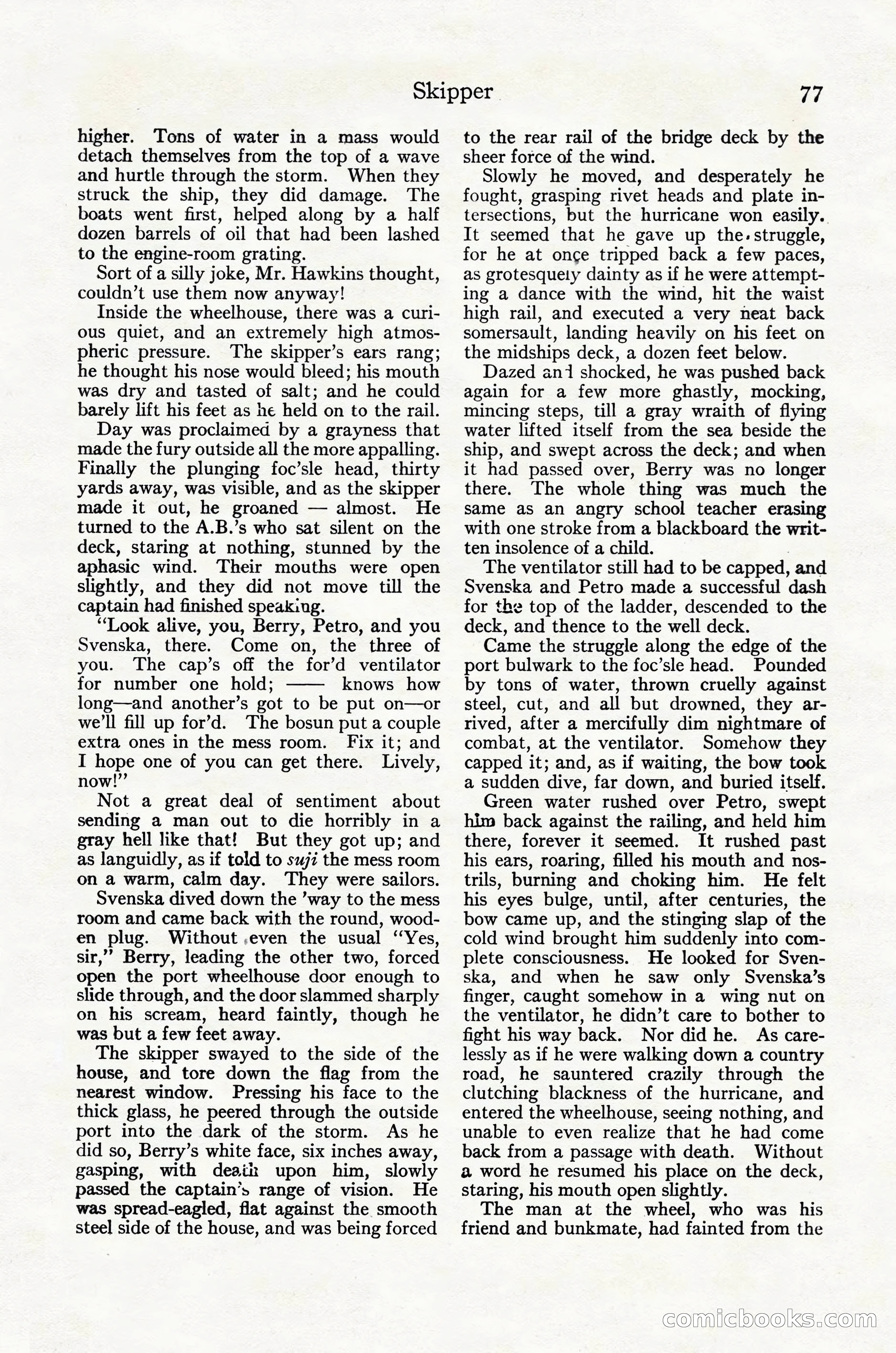 Adventure Magazine Cover, October 30, 1924 — page 87 of 204