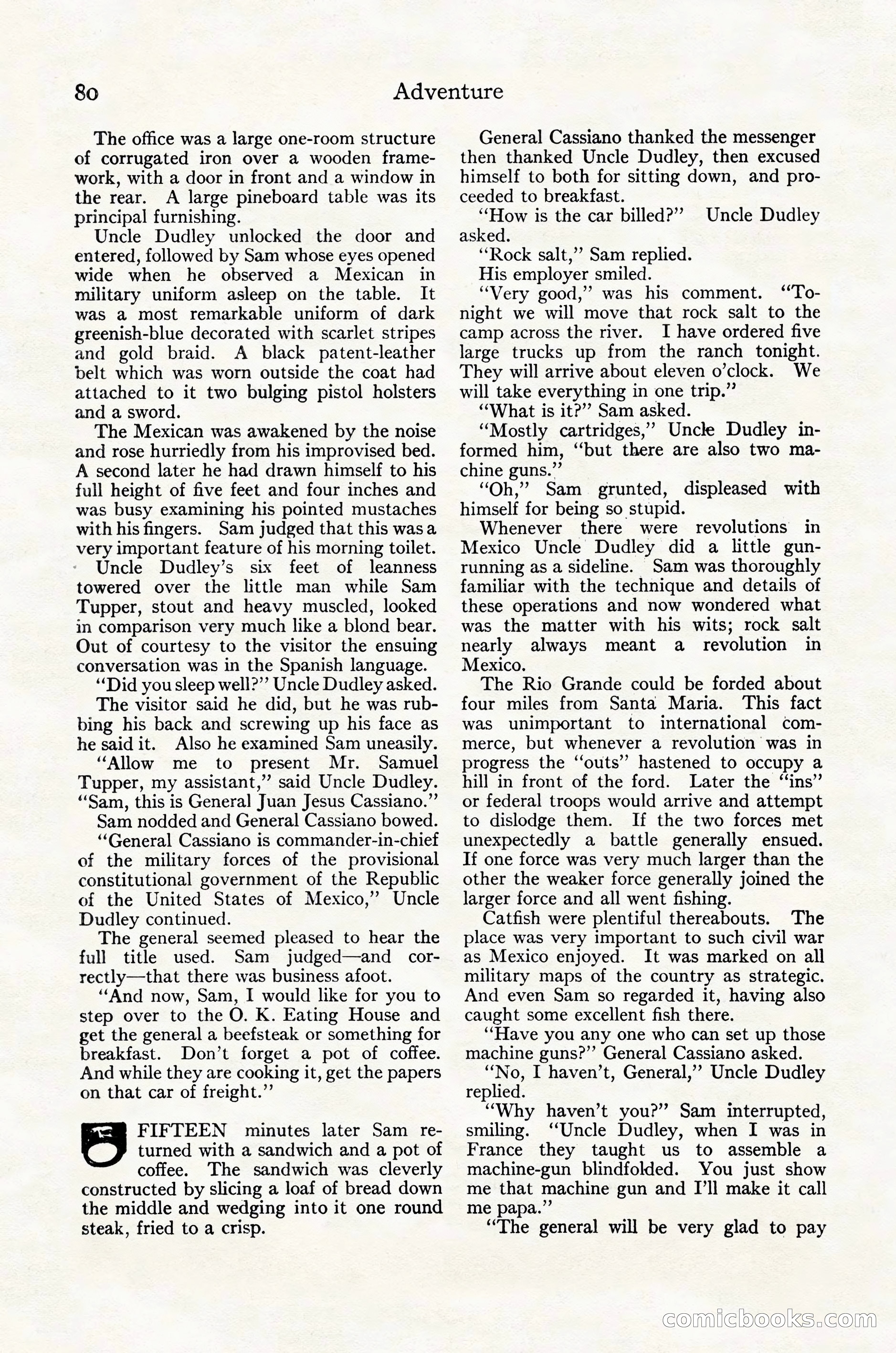 Adventure Magazine Cover, October 30, 1924 — page 90 of 204