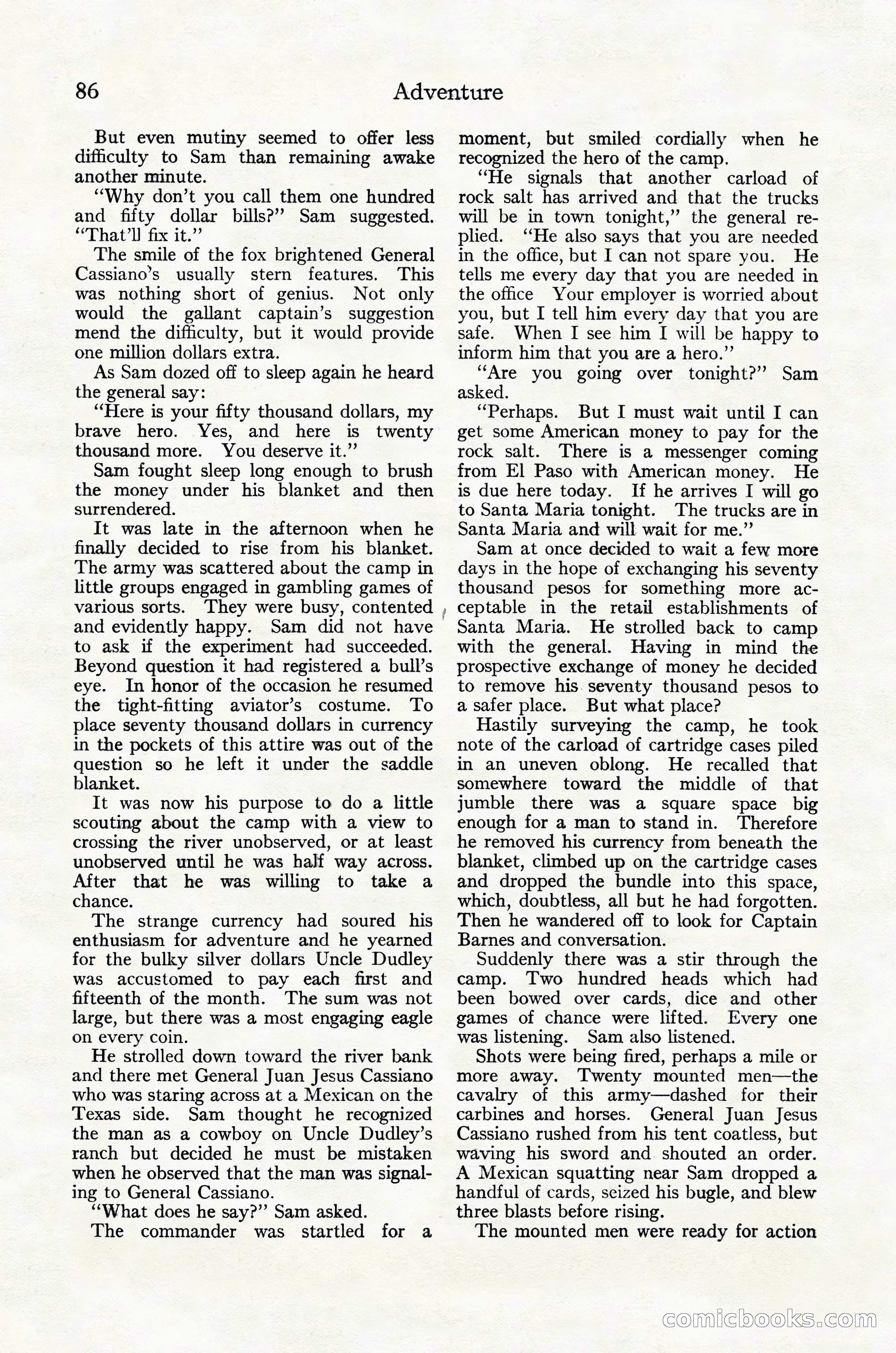 Adventure Magazine Cover, October 30, 1924 — page 96 of 204