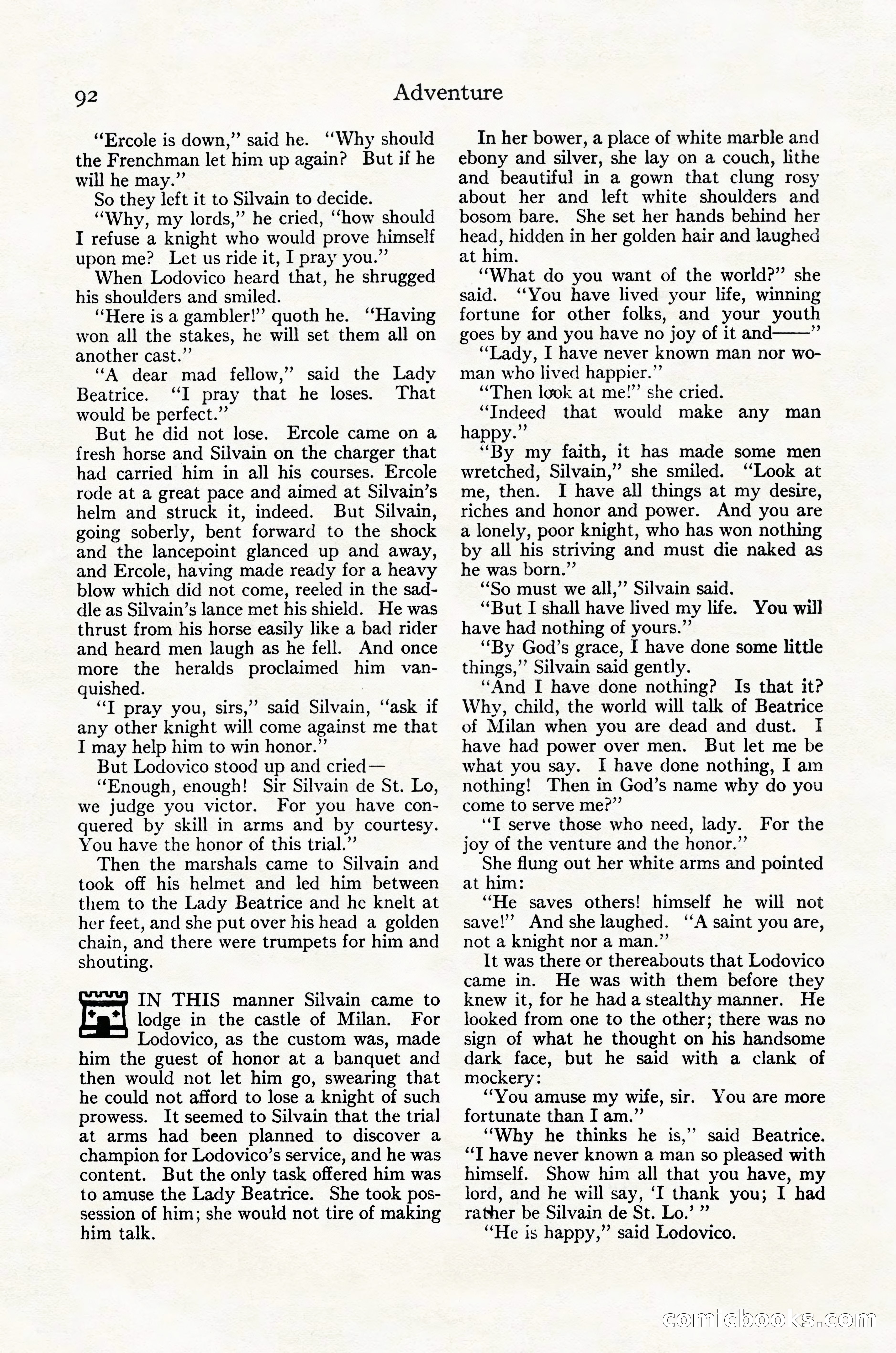 Adventure Magazine Cover, October 30, 1924 — page 102 of 204