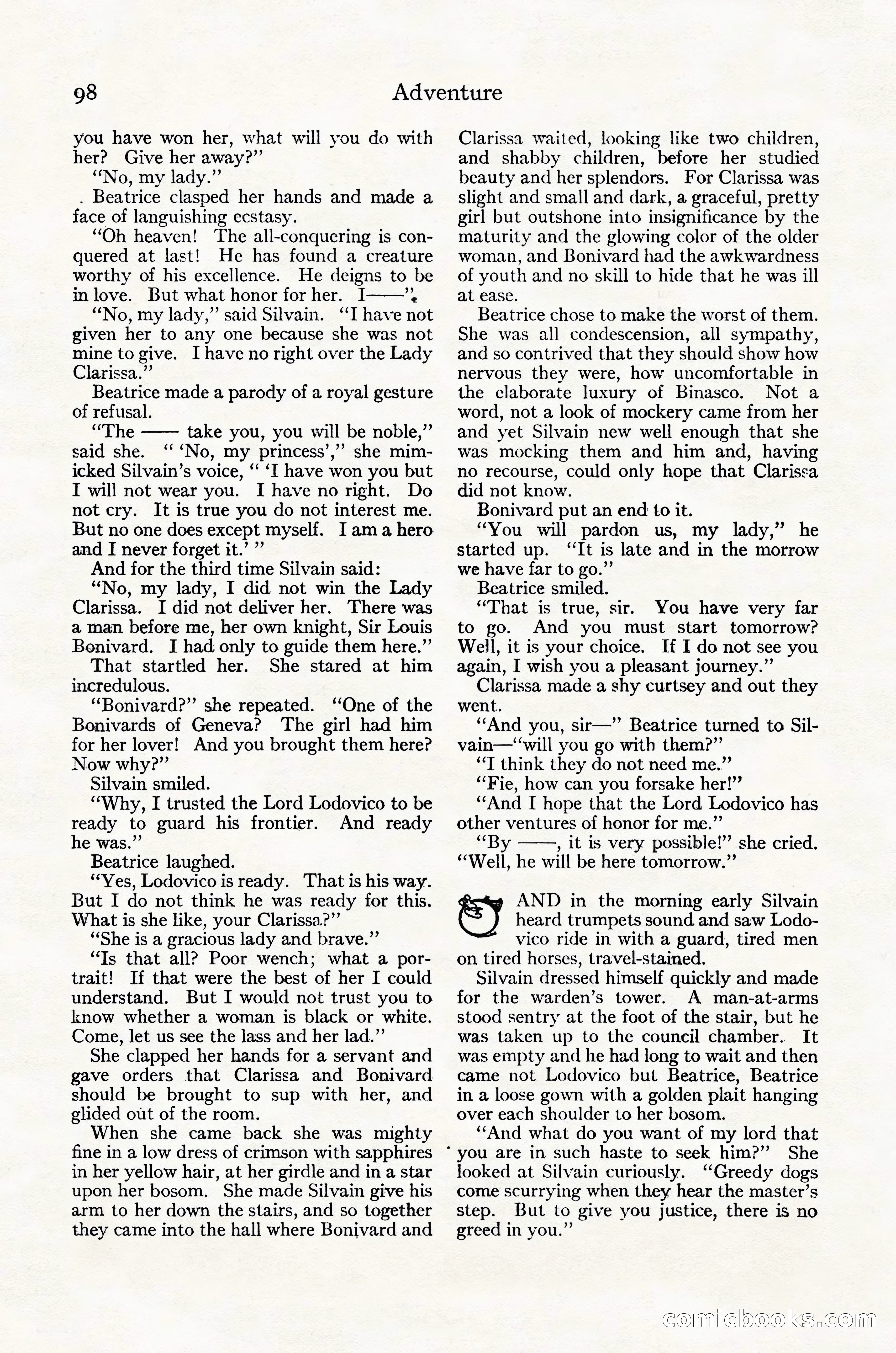 Adventure Magazine Cover, October 30, 1924 — page 108 of 204