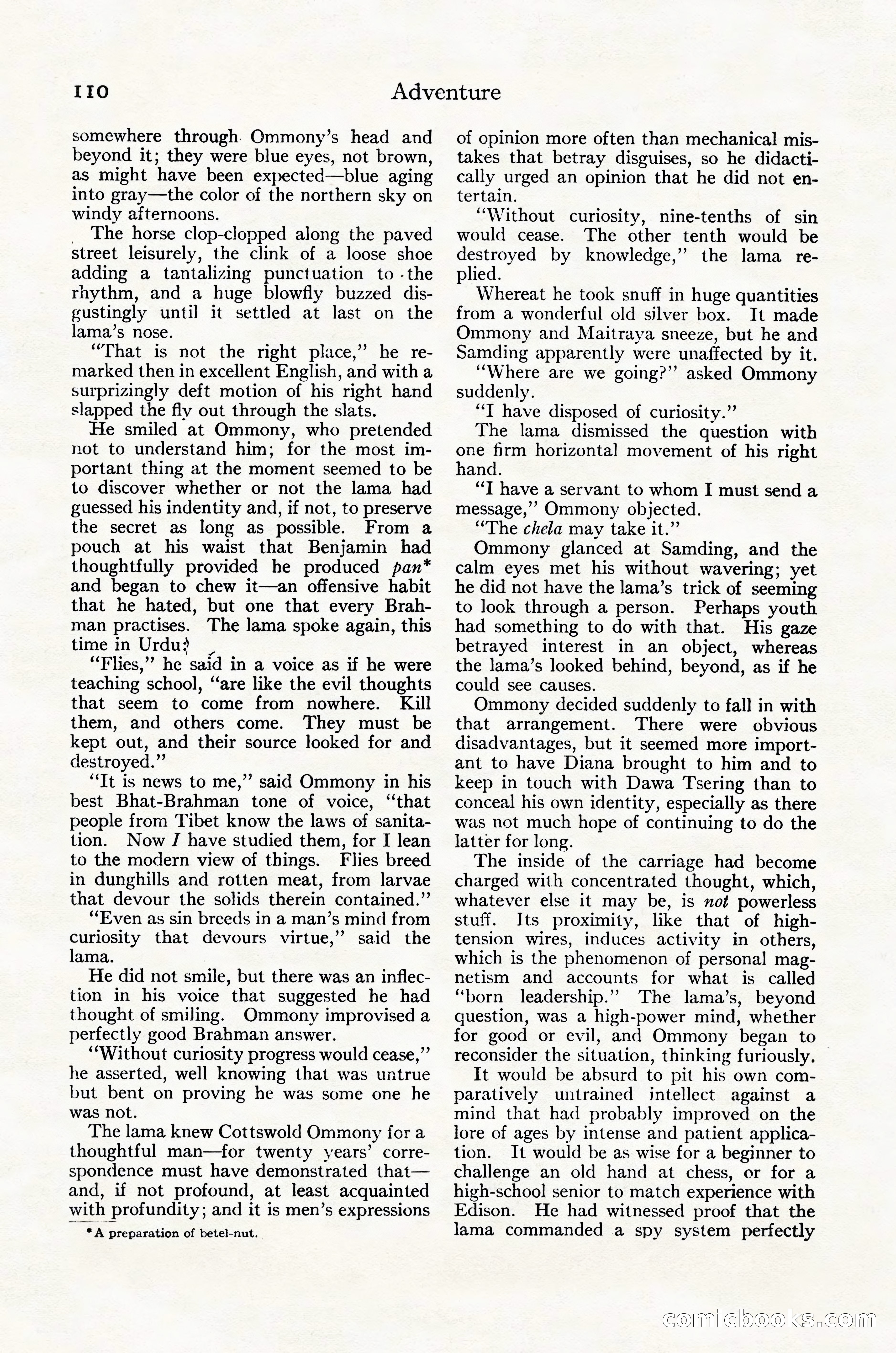 Adventure Magazine Cover, October 30, 1924 — page 120 of 204