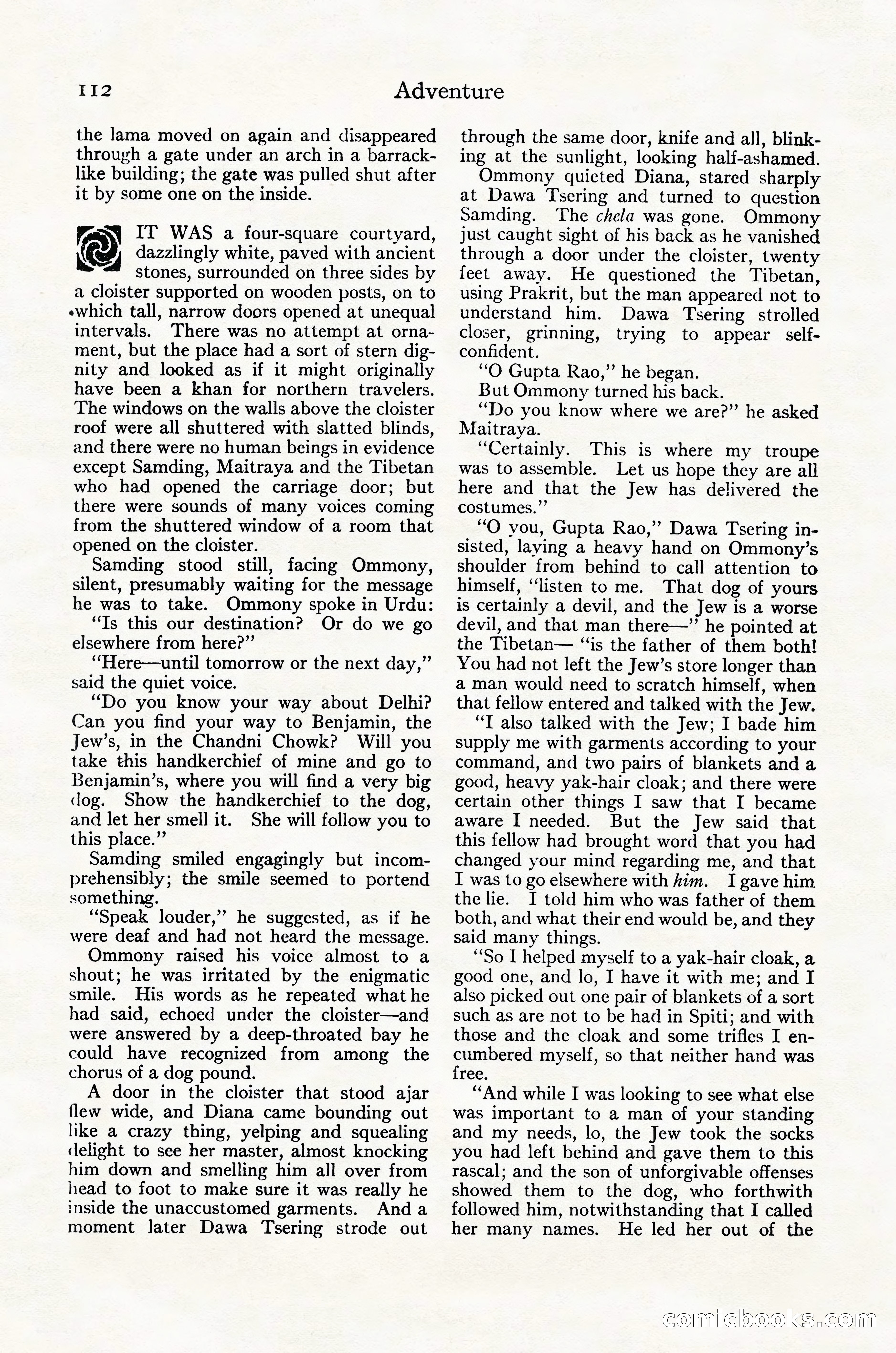Adventure Magazine Cover, October 30, 1924 — page 122 of 204