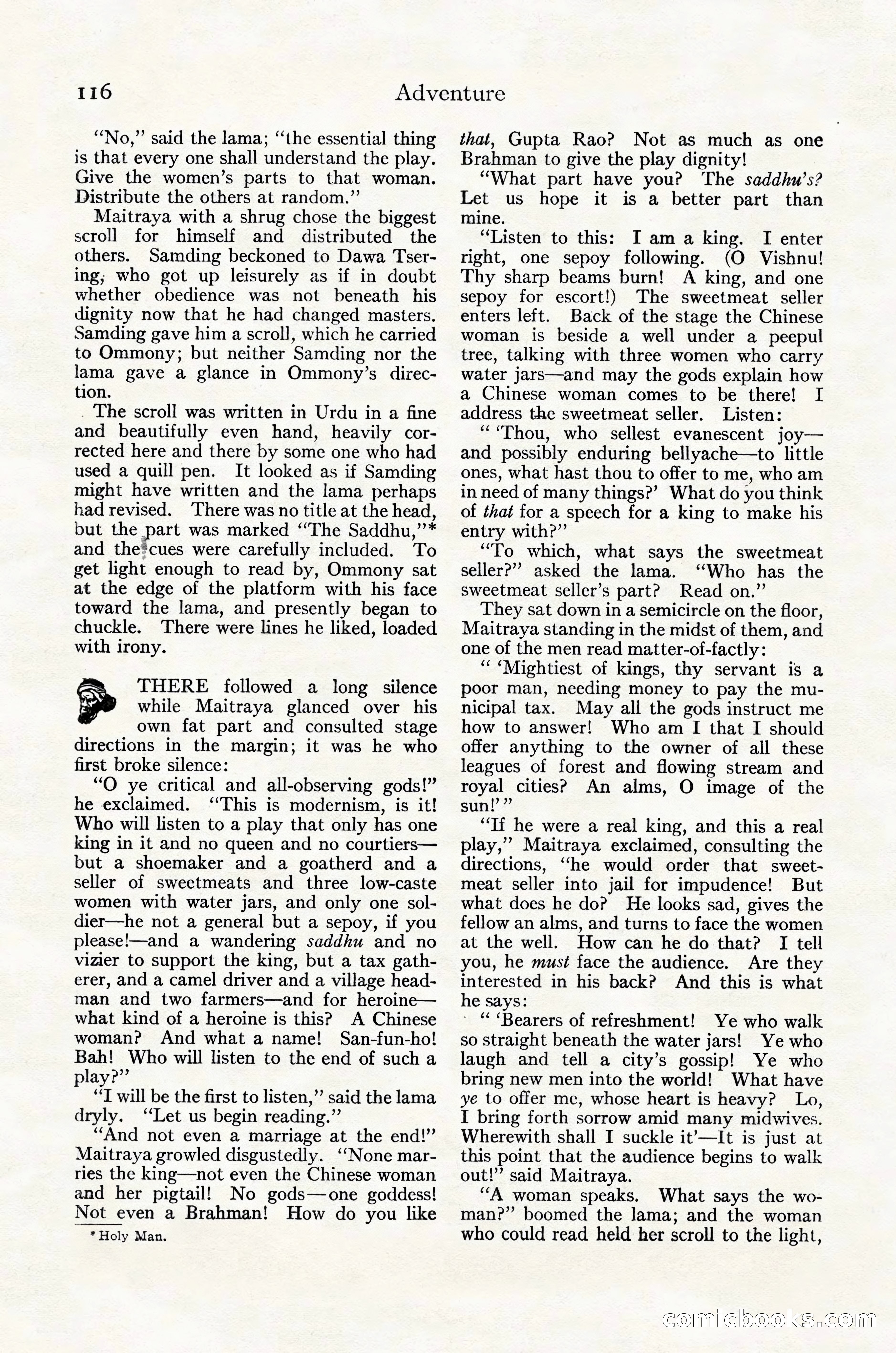 Adventure Magazine Cover, October 30, 1924 — page 126 of 204