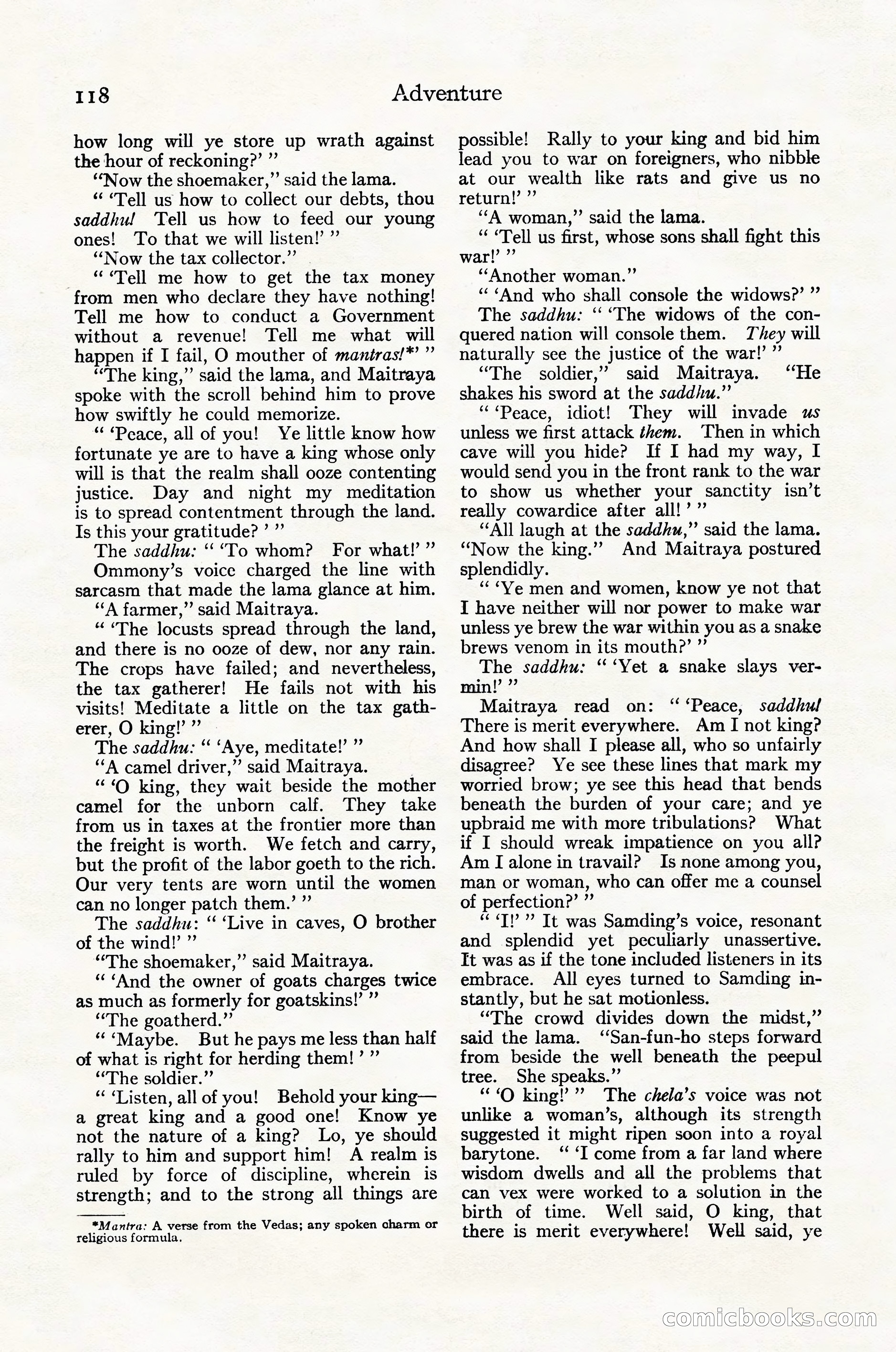 Adventure Magazine Cover, October 30, 1924 — page 128 of 204