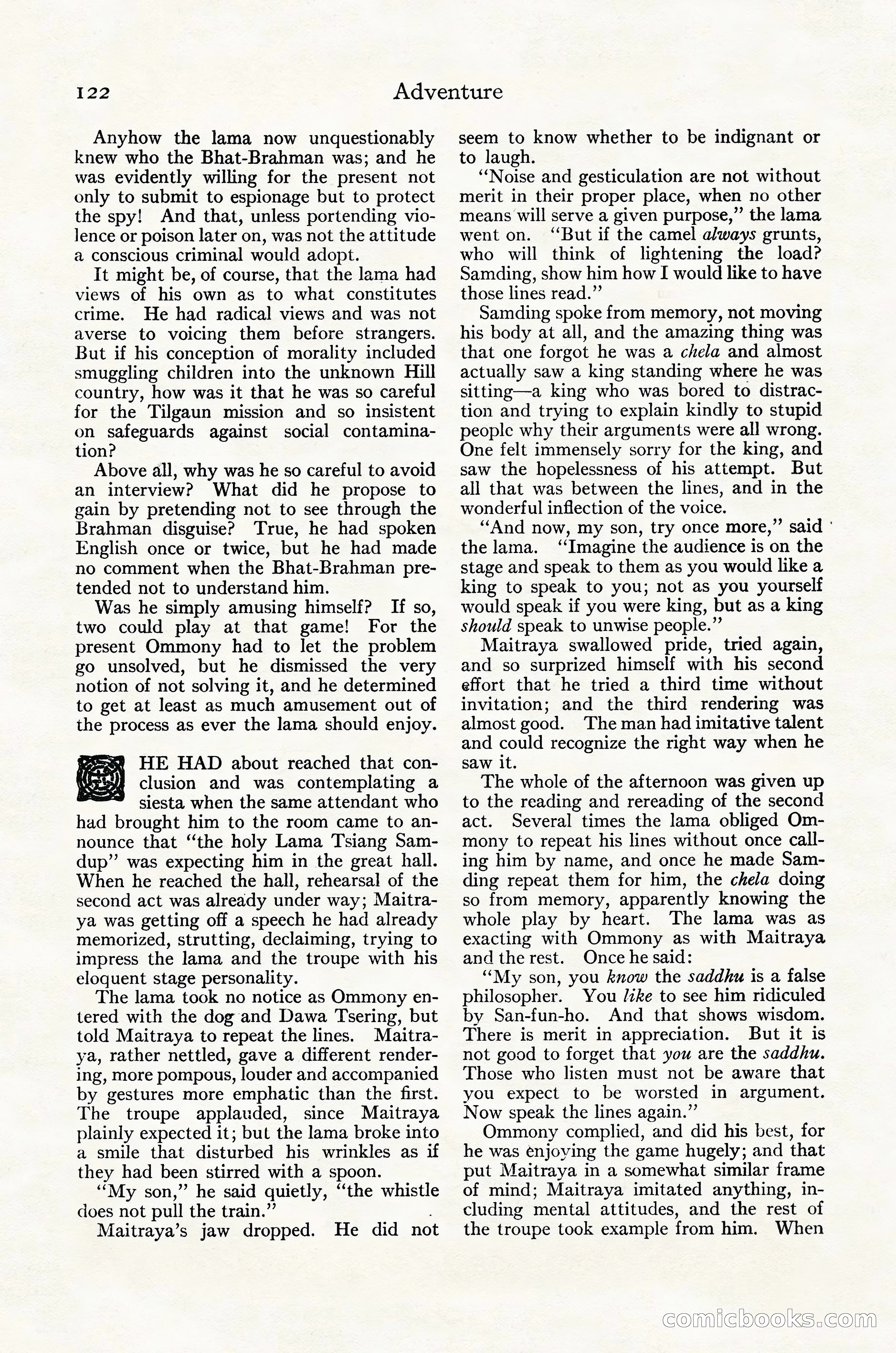 Adventure Magazine Cover, October 30, 1924 — page 132 of 204
