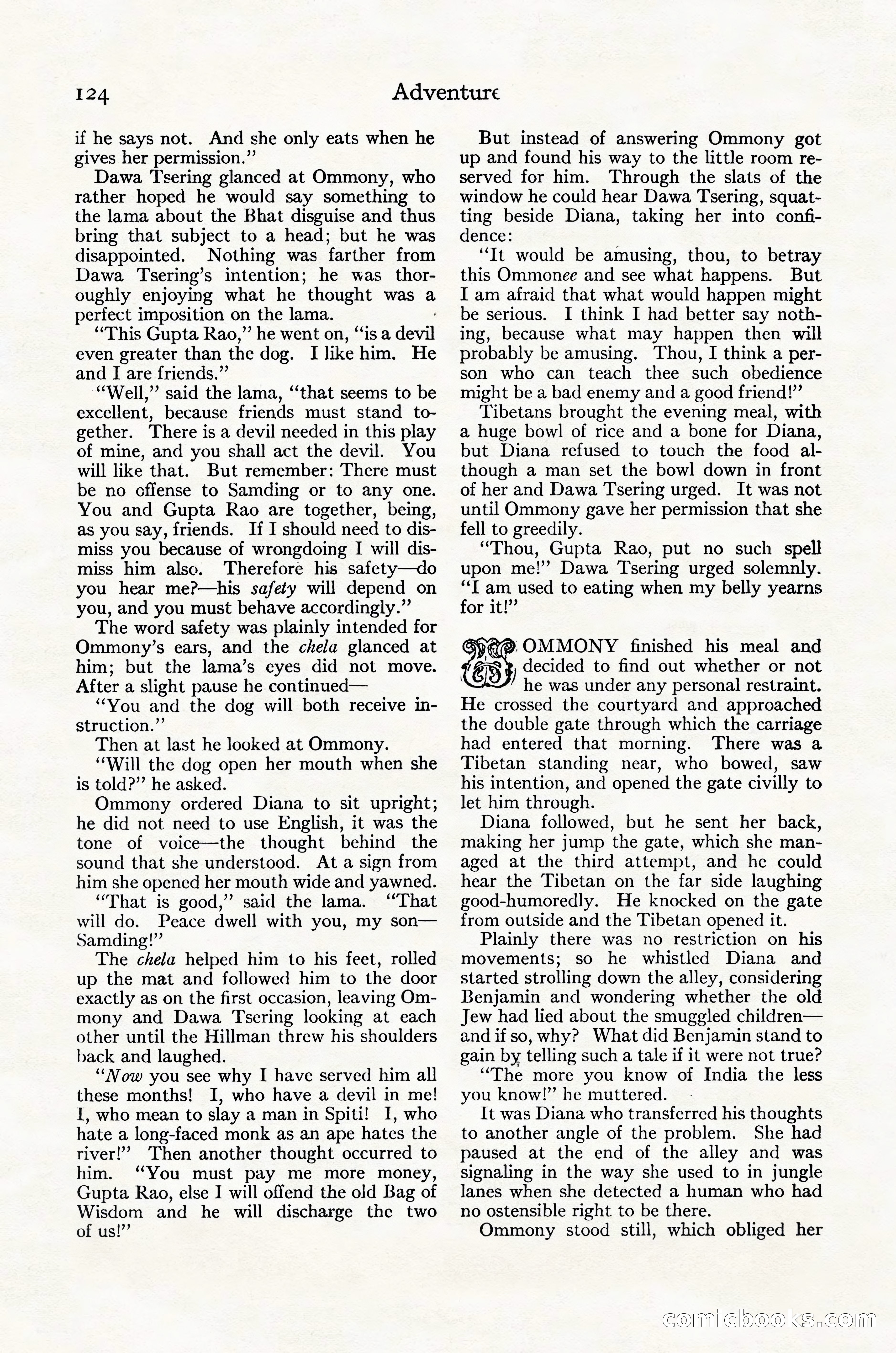 Adventure Magazine Cover, October 30, 1924 — page 134 of 204