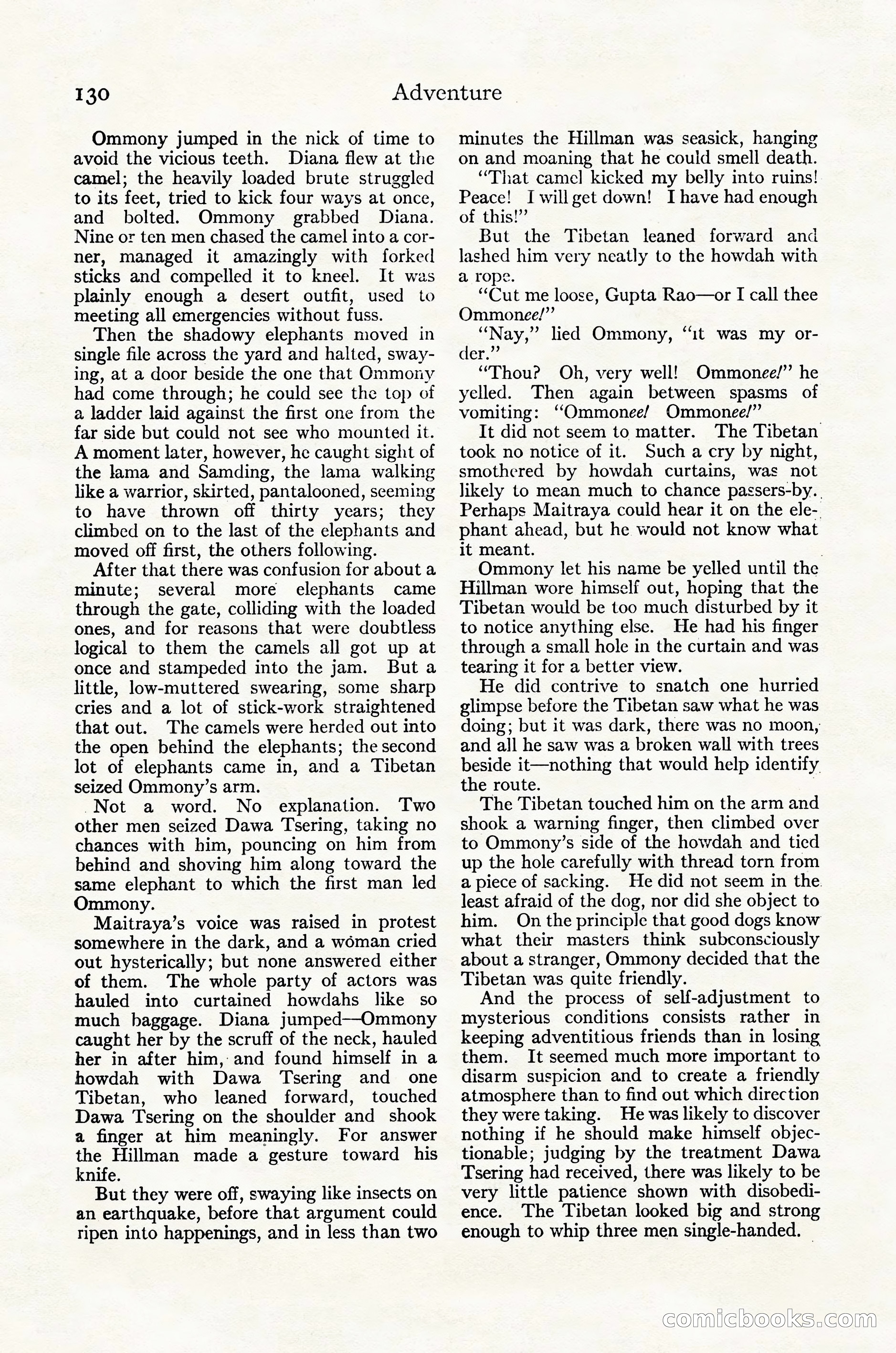 Adventure Magazine Cover, October 30, 1924 — page 140 of 204