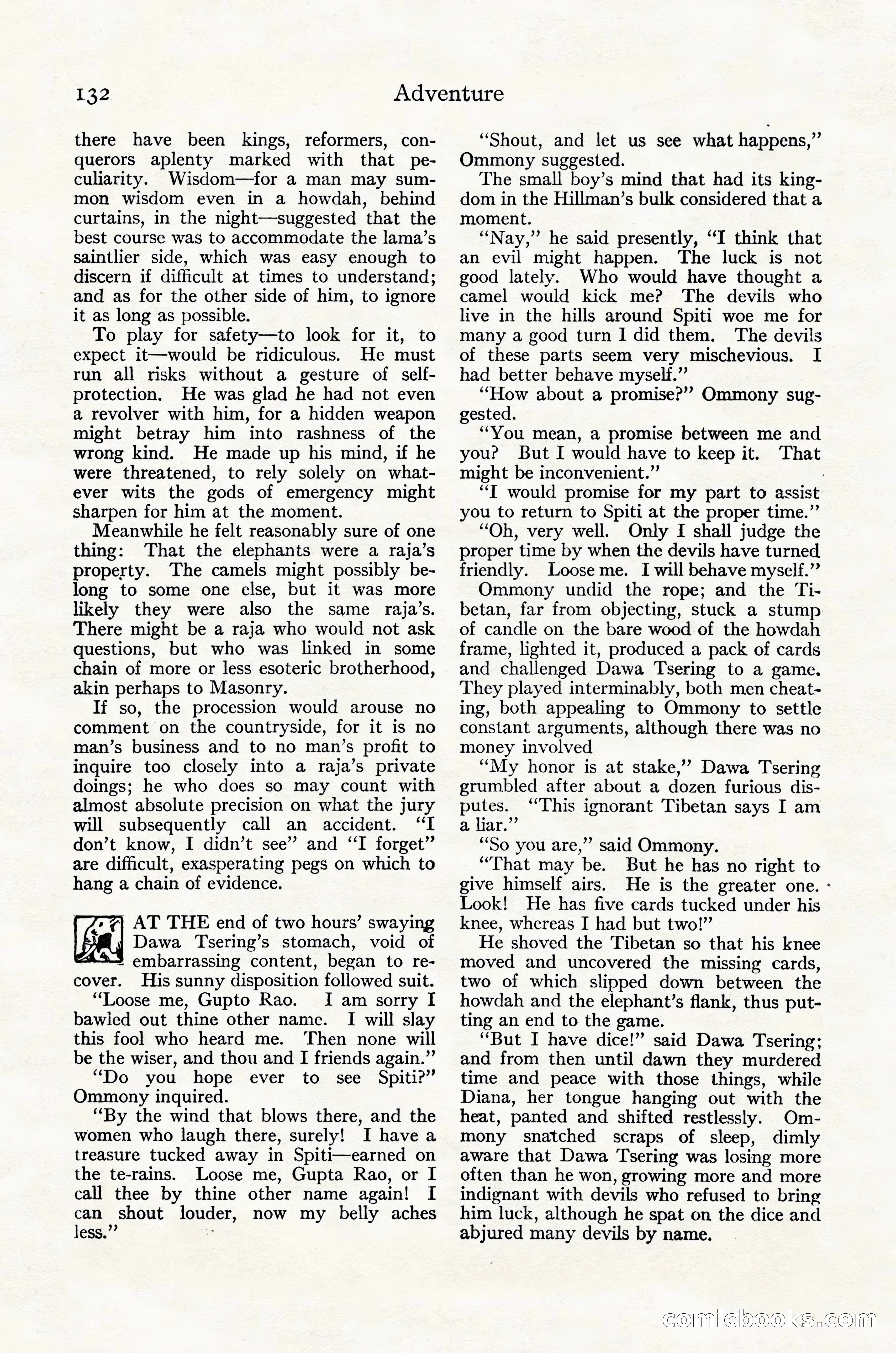Adventure Magazine Cover, October 30, 1924 — page 142 of 204