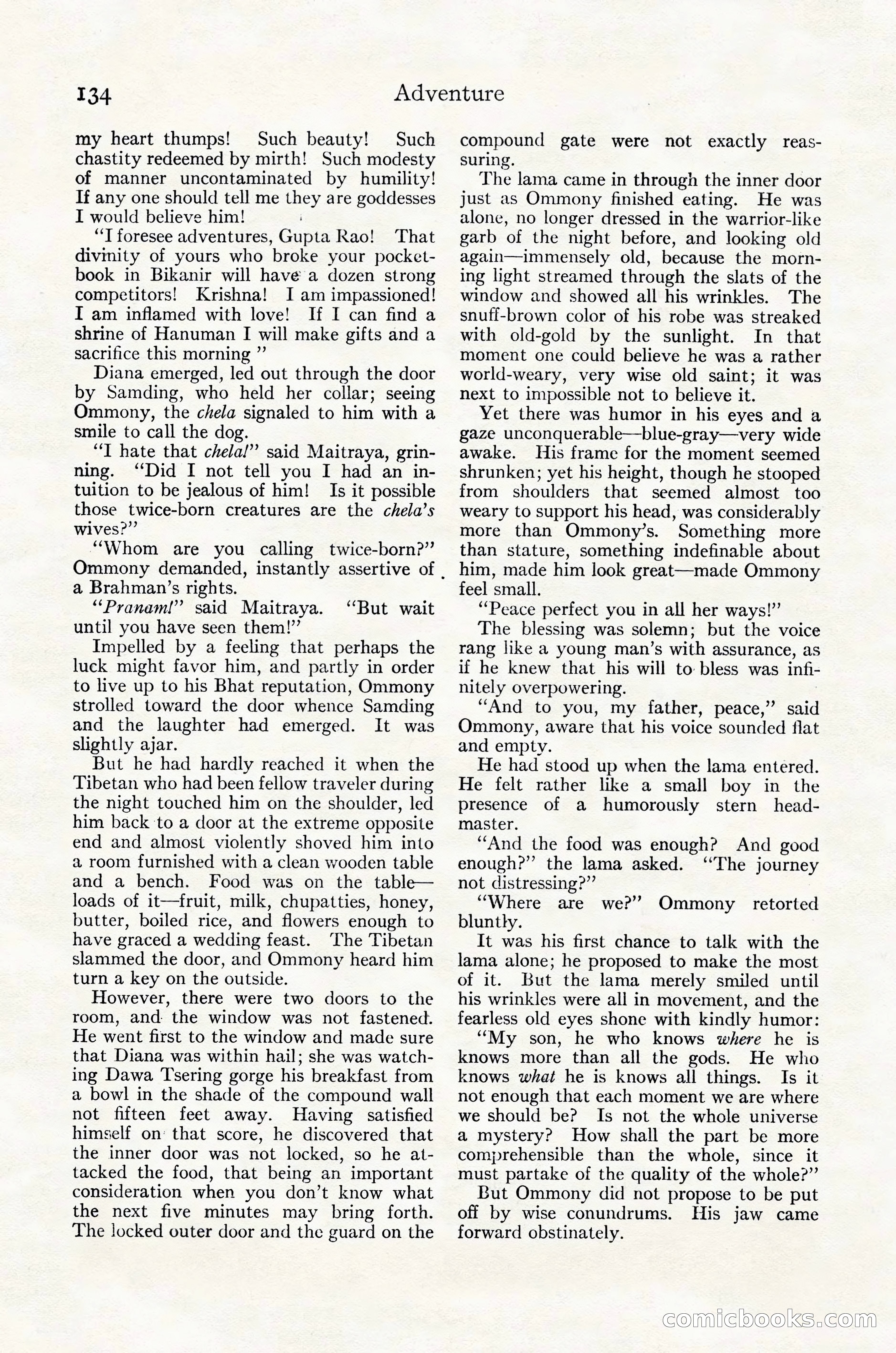 Adventure Magazine Cover, October 30, 1924 — page 144 of 204