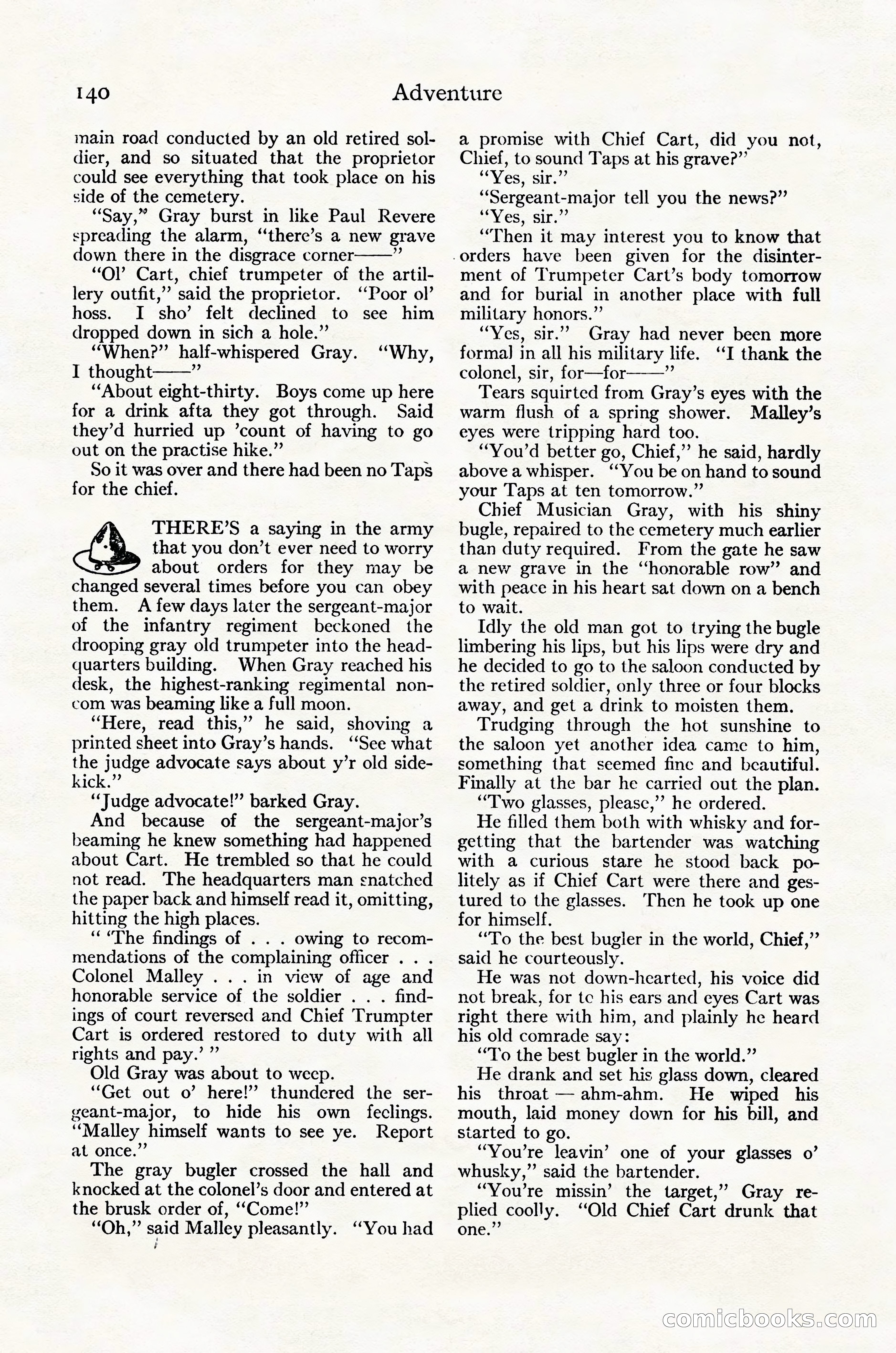 Adventure Magazine Cover, October 30, 1924 — page 150 of 204