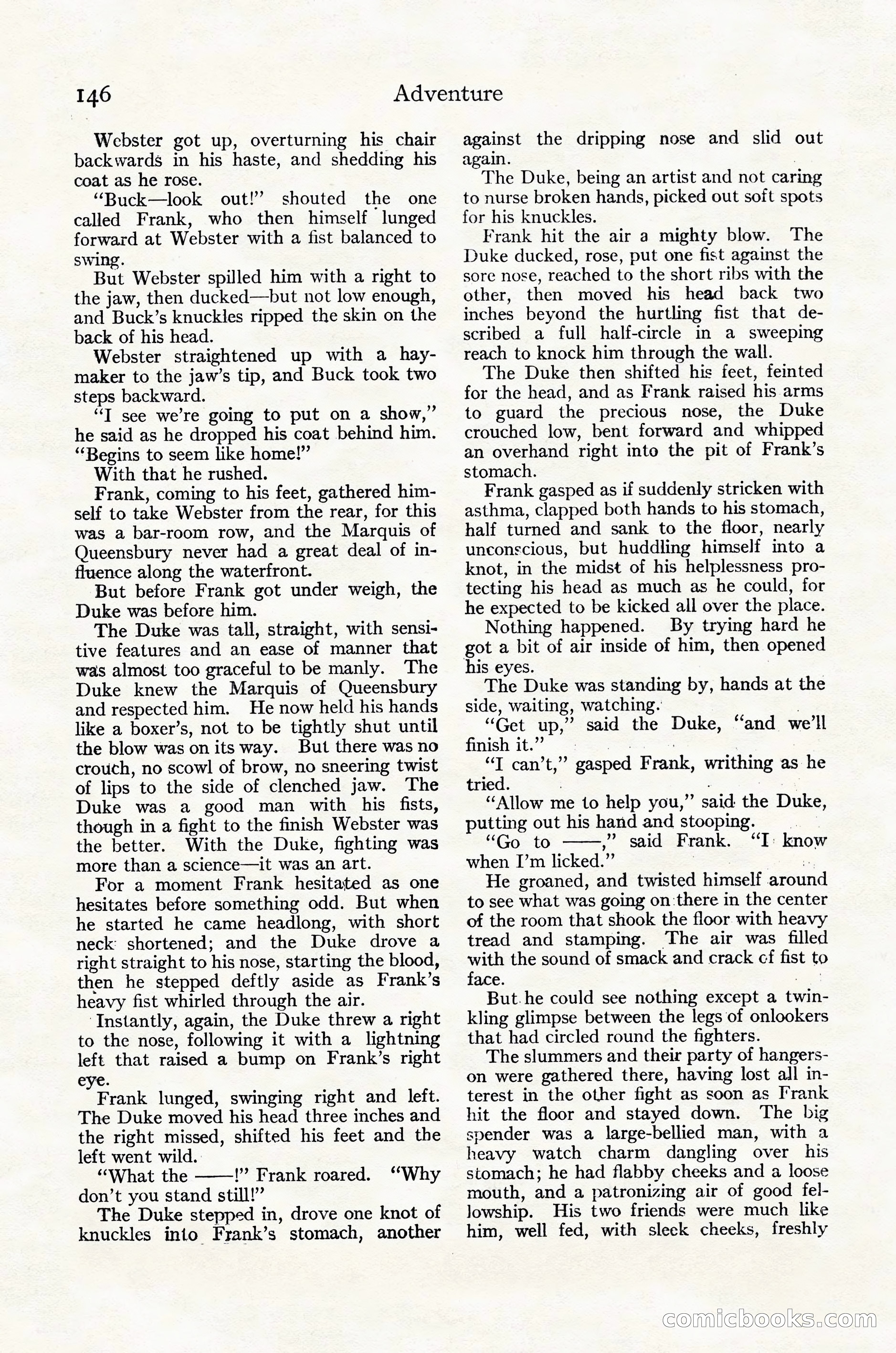 Adventure Magazine Cover, October 30, 1924 — page 156 of 204