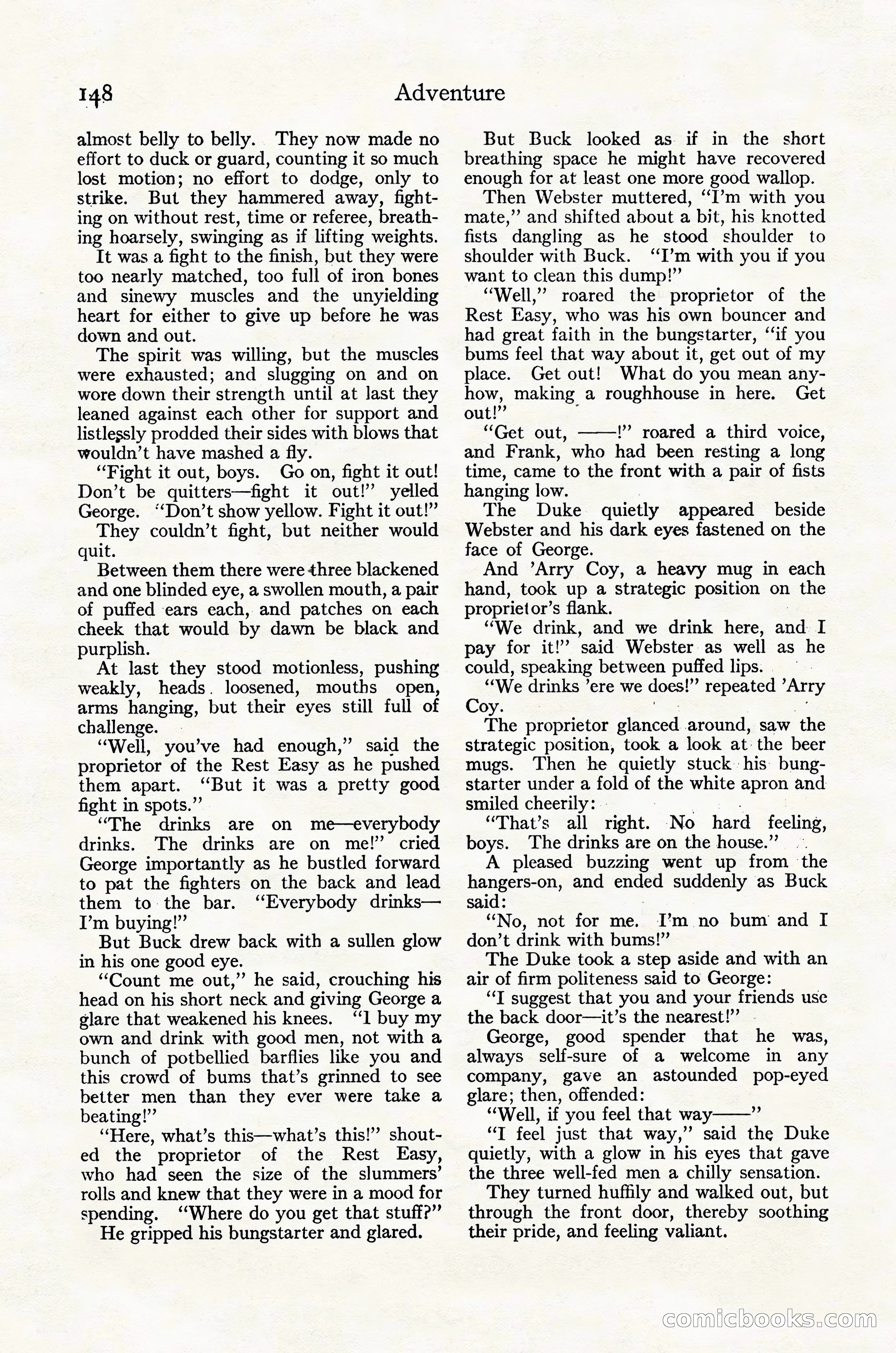 Adventure Magazine Cover, October 30, 1924 — page 158 of 204