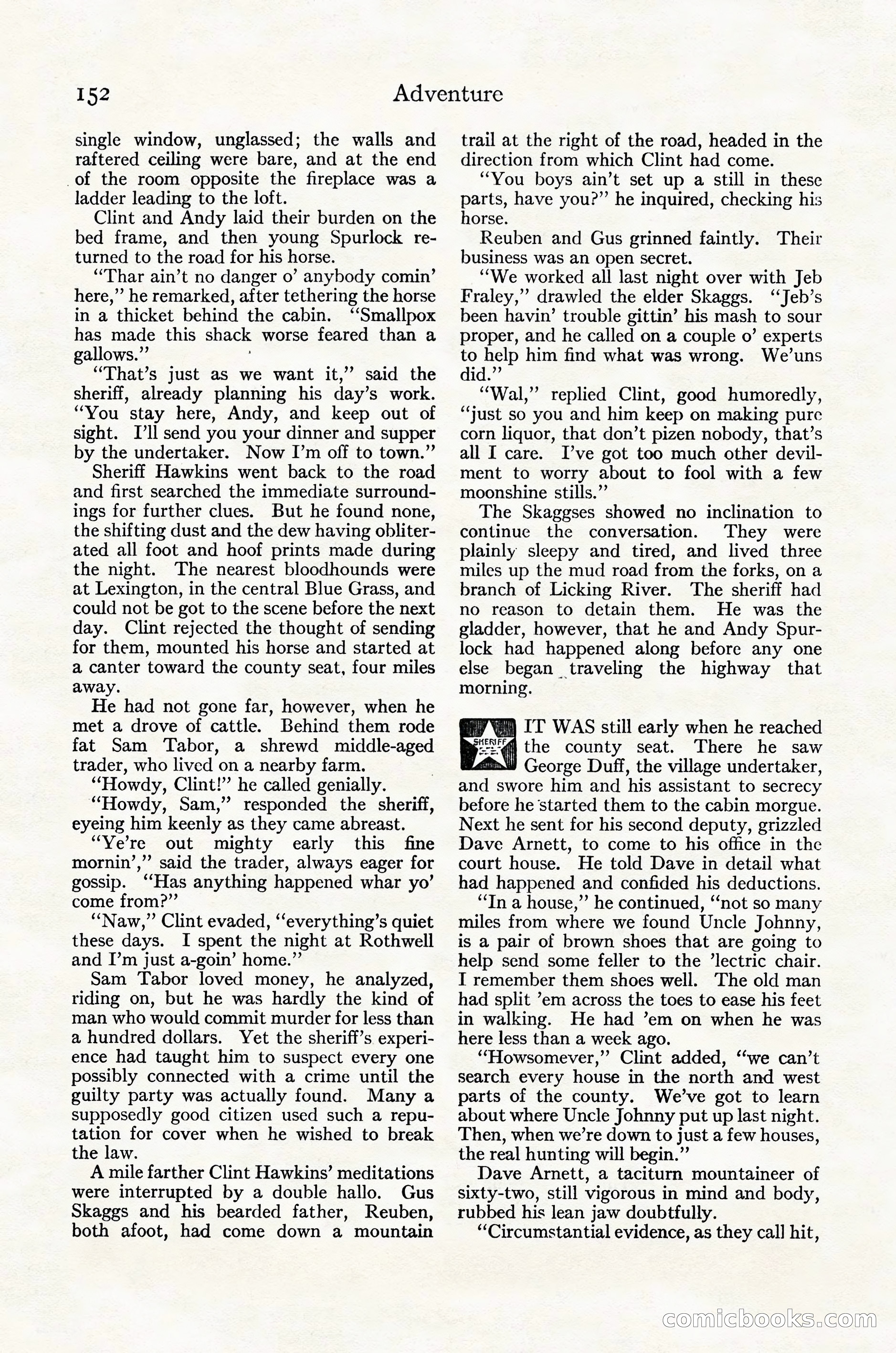 Adventure Magazine Cover, October 30, 1924 — page 162 of 204