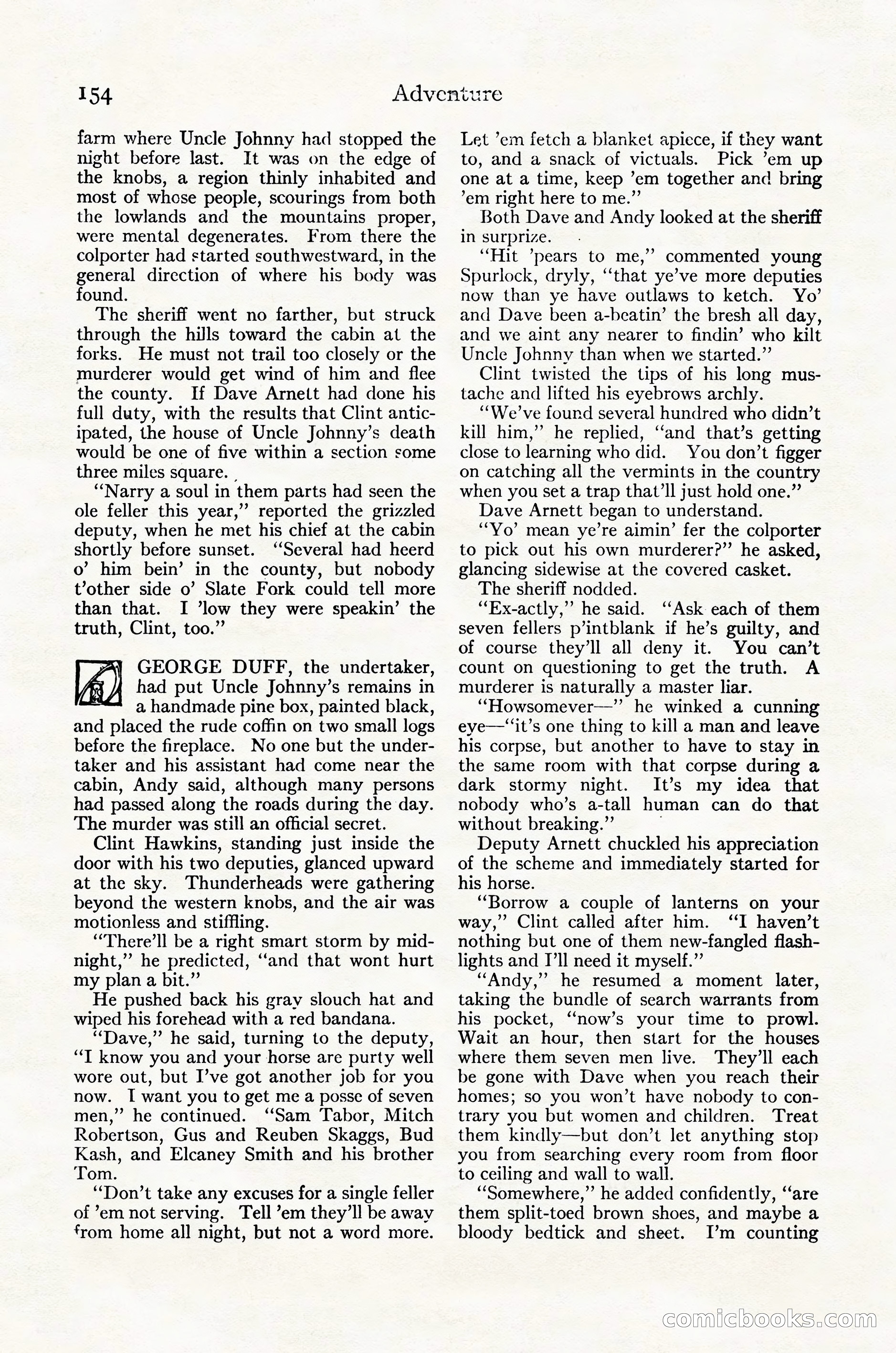 Adventure Magazine Cover, October 30, 1924 — page 164 of 204